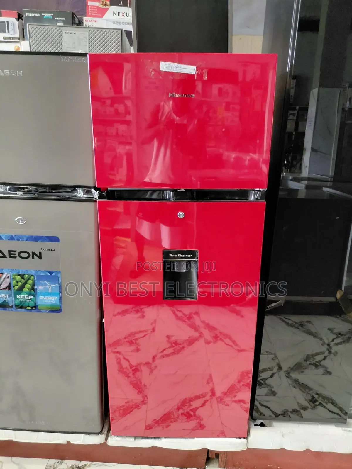 Hisense Refrigerator With Water Dispenser Ref 205 Drb (Red)