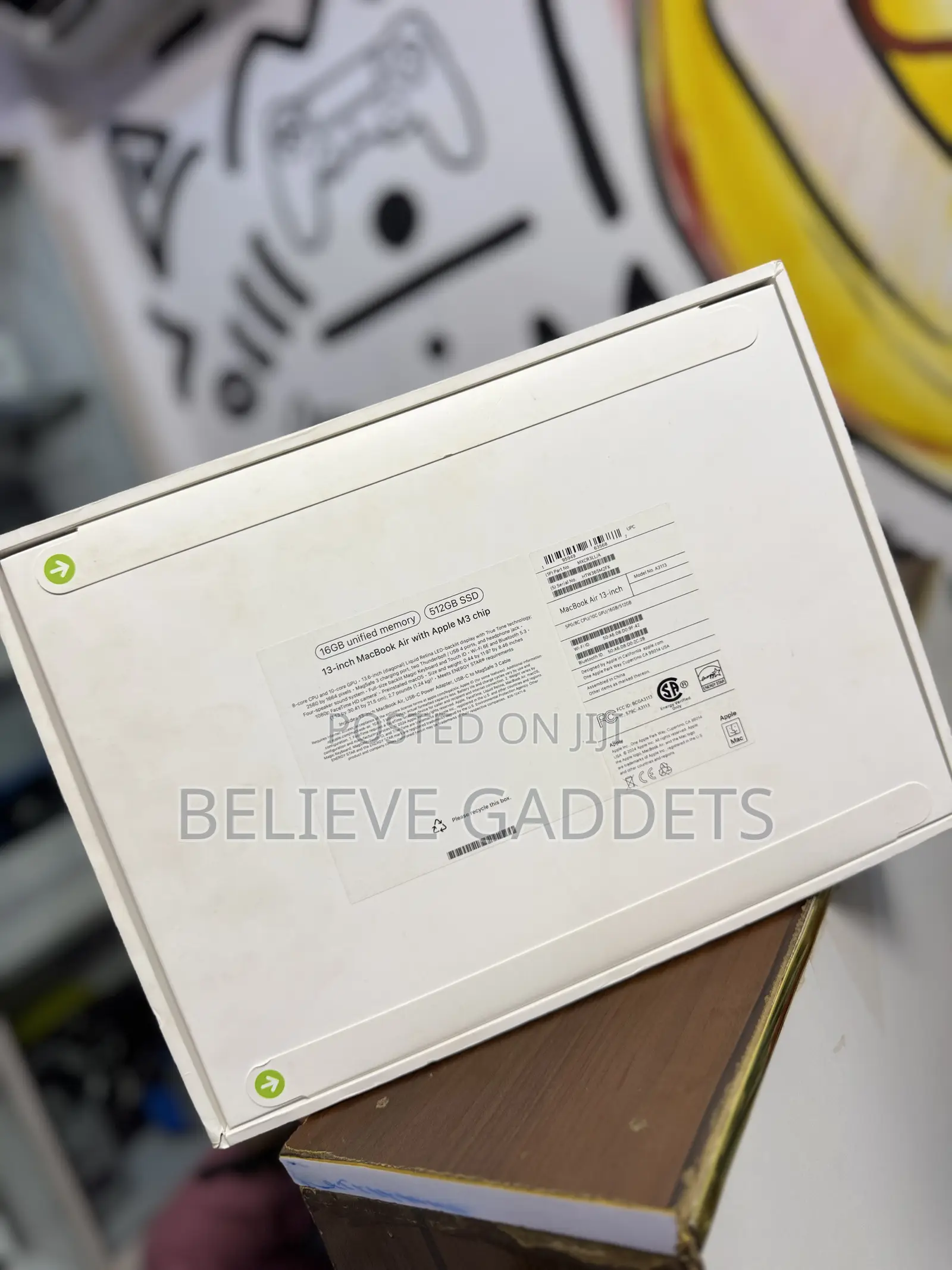 New Laptop Apple MacBook Air 2024 M3 13-Inch 16GB Apple M3 SSD 512GB