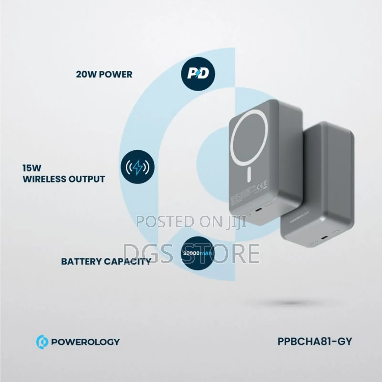 Powerology Pp081 30,000mah Magsafe Power Bank Original