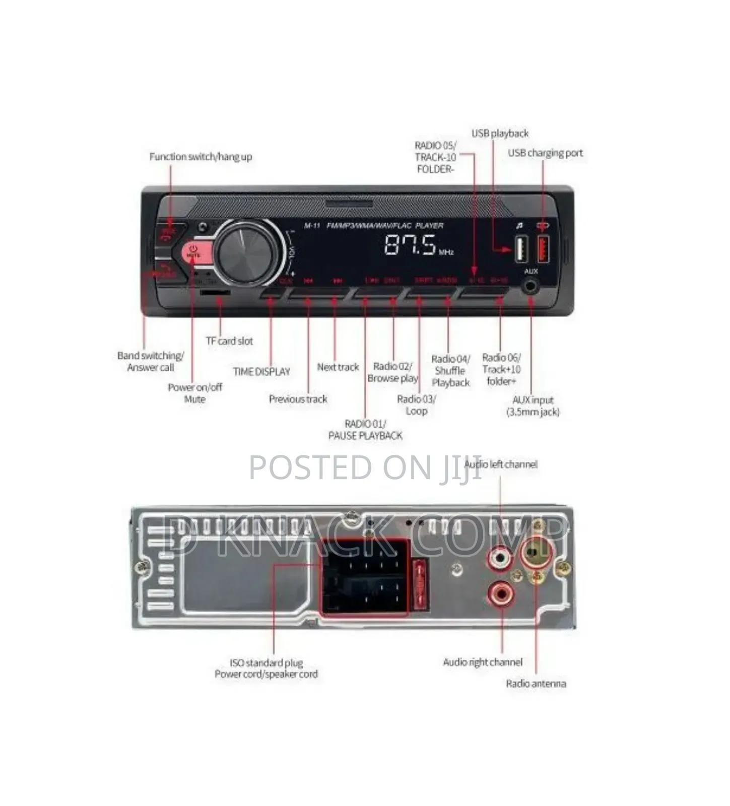 Fm Bluetooth Stereo Mp3 Car Stereo With Voice Control 2 Usb