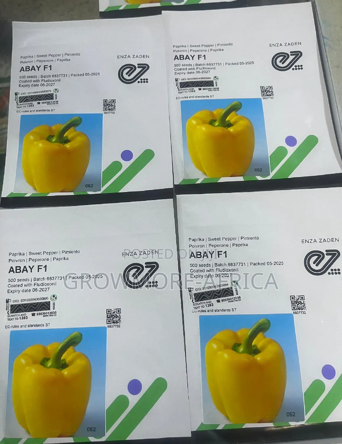 Abay F1 Yellow Bell Pepper Seeds