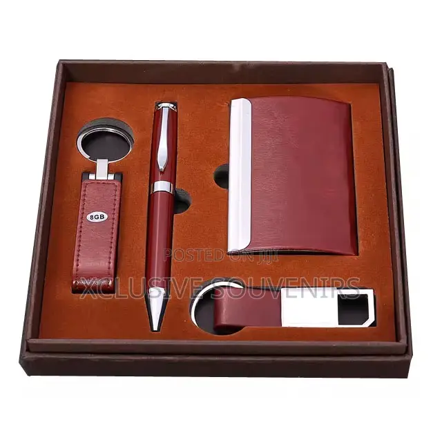 Luxury Keychain Pen Usb Gift Set With Packaging Box