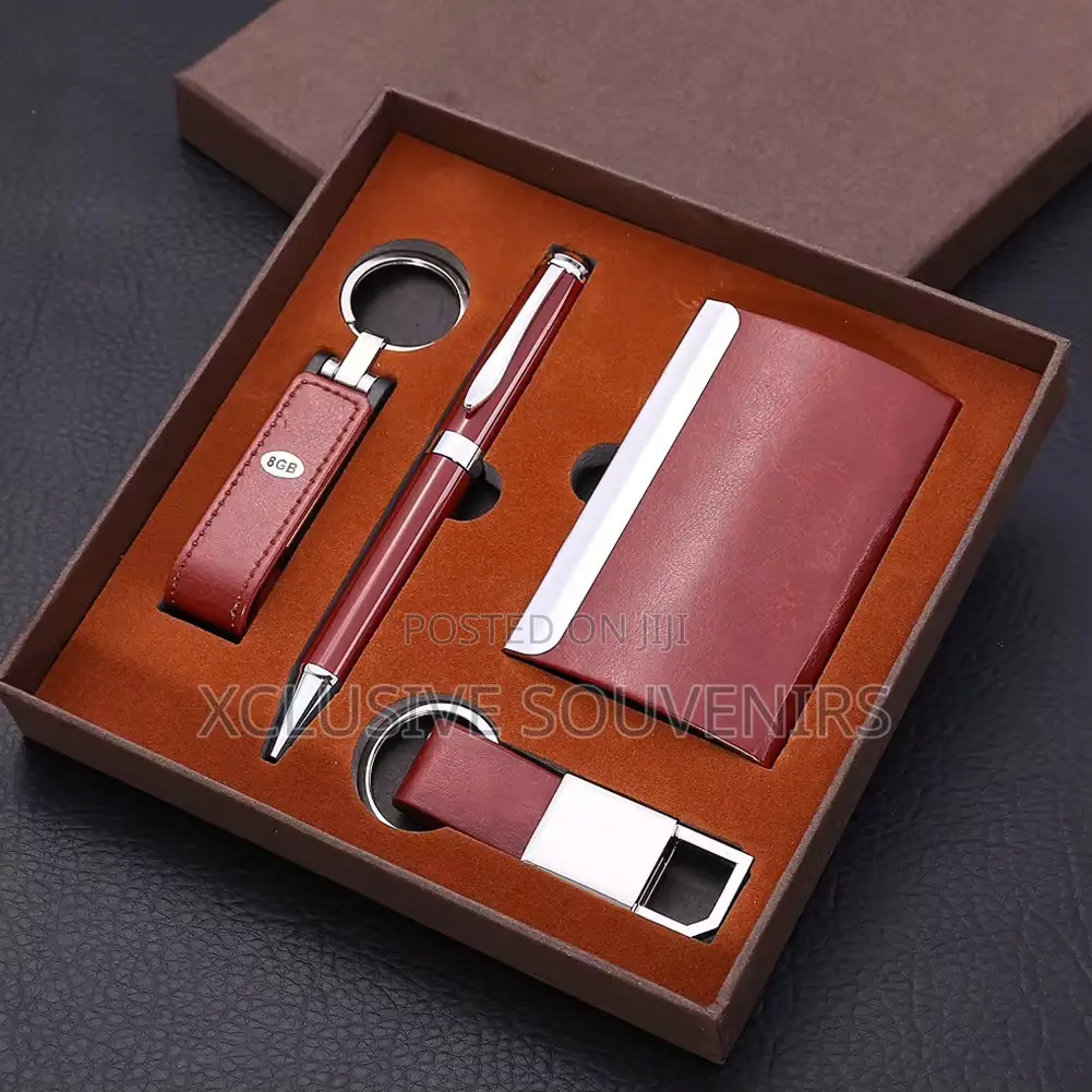 Luxury Keychain Pen Usb Gift Set With Packaging Box
