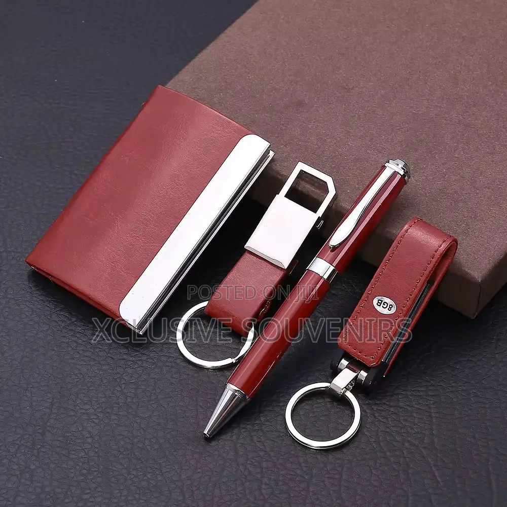 Luxury Keychain Pen Usb Gift Set With Packaging Box
