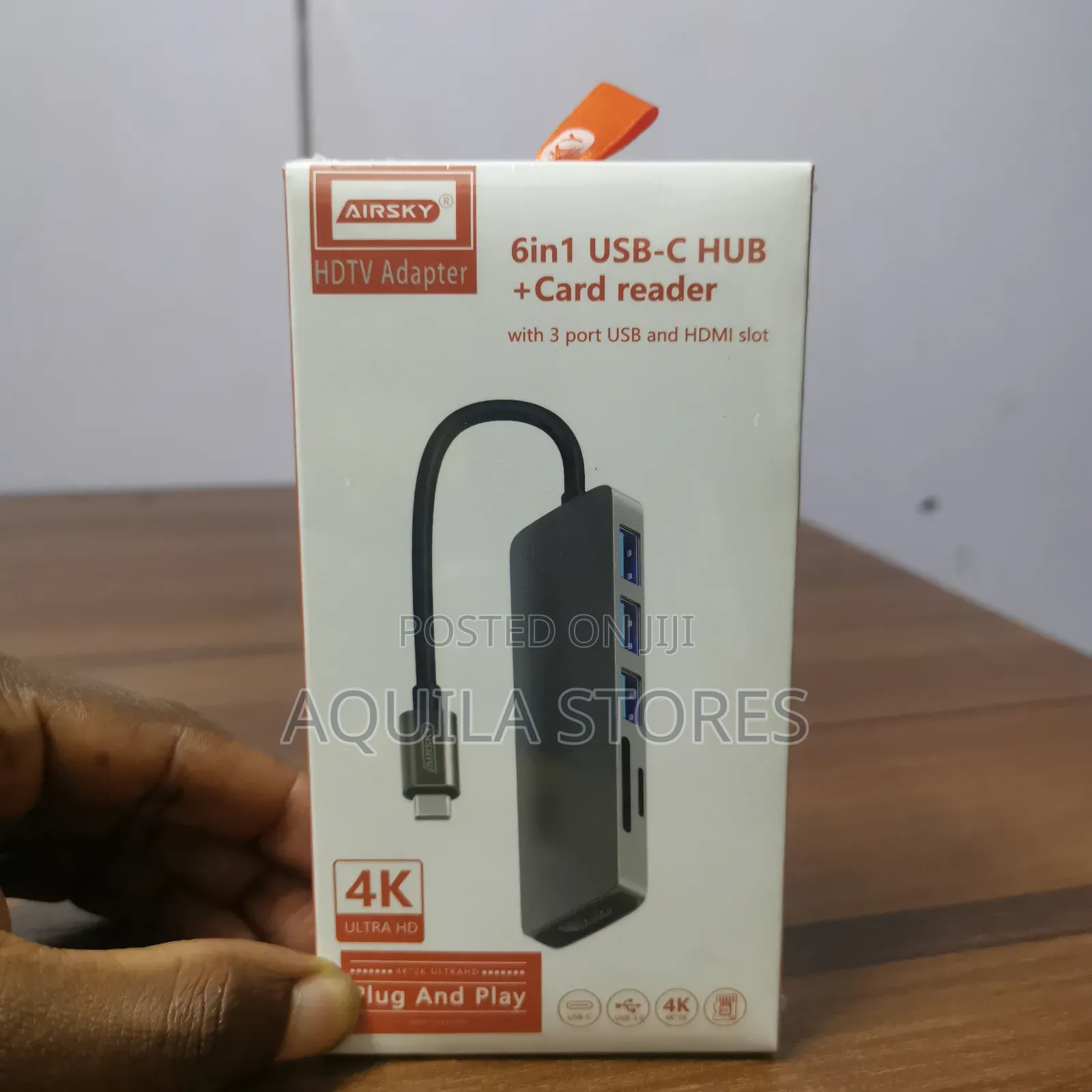 Airsky 6-in-1 Usb-C Hub + Card Reader