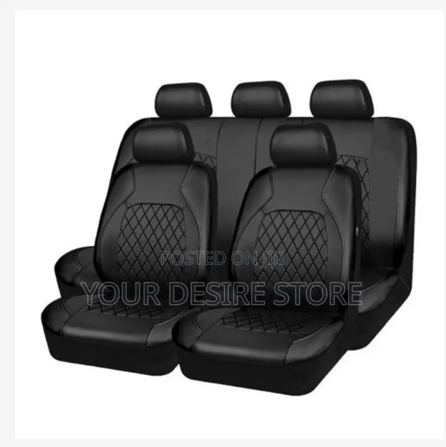 9pcs Car Seat Covers Pu Leather Universal Protector Full Set