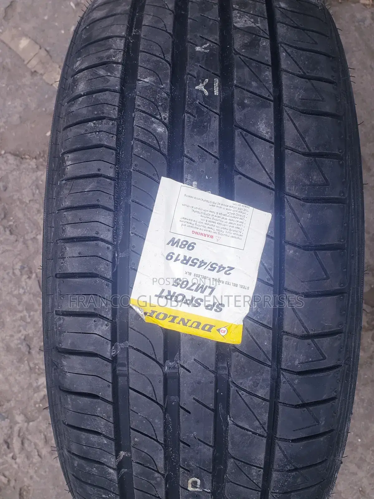 245/45r19 Dunlop Tyre Sp Sport
