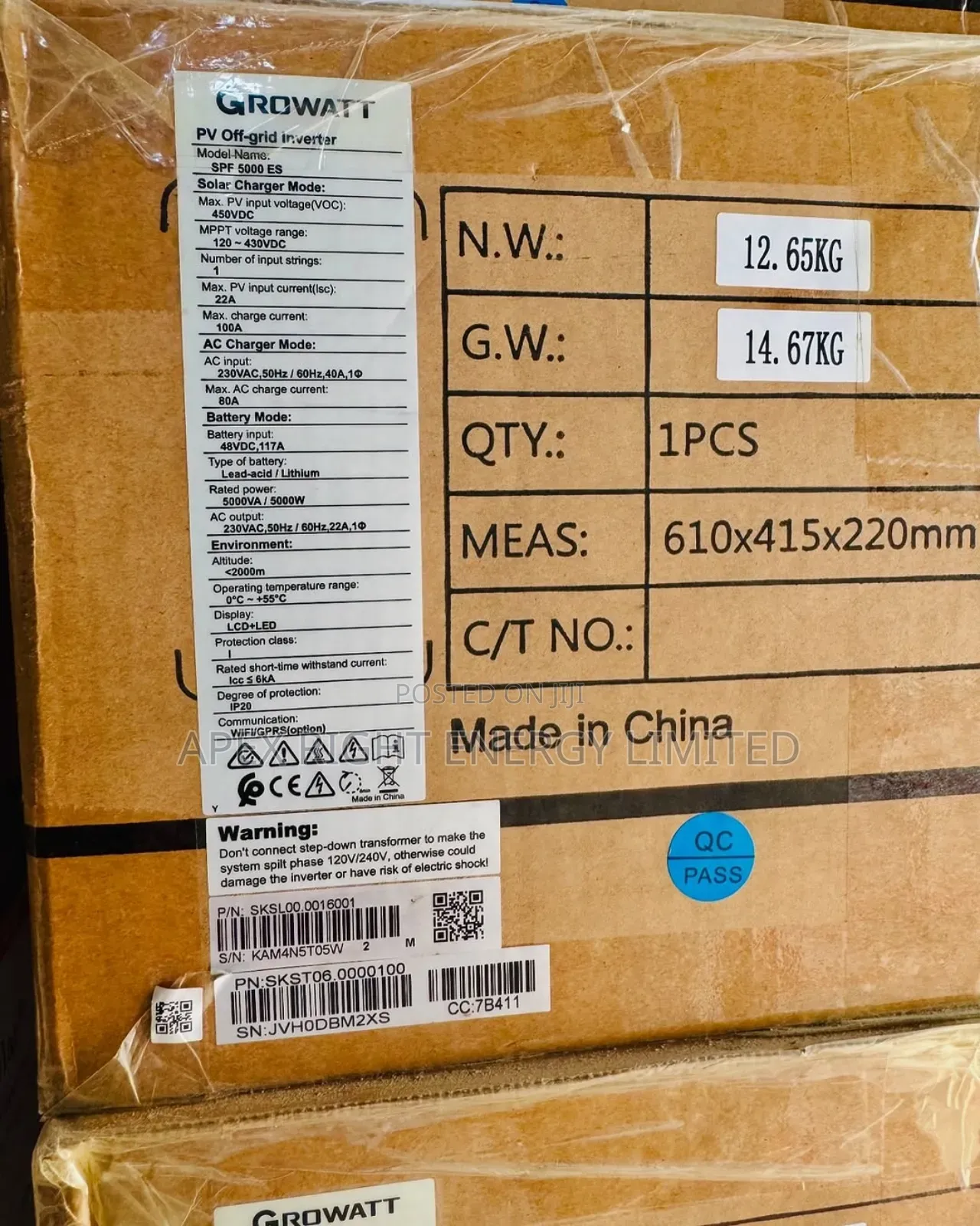 5kva Growatt Hybrid Inverter Smart Series With Wifi