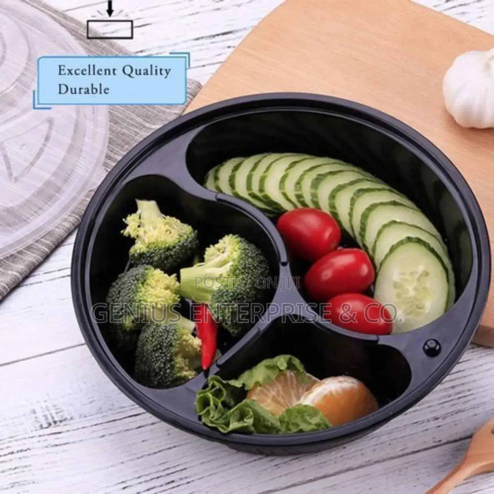 (50pcs) 3 Compartment Microwavable Oven Meal Prep Container