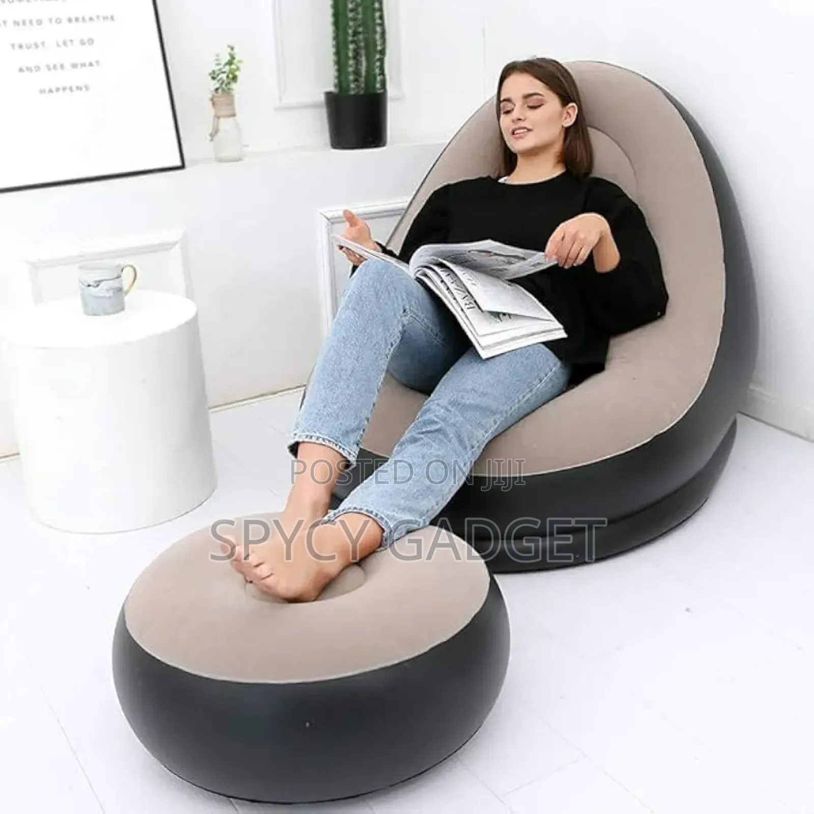 Inflatable Leisure Sofa Chair and Footstool