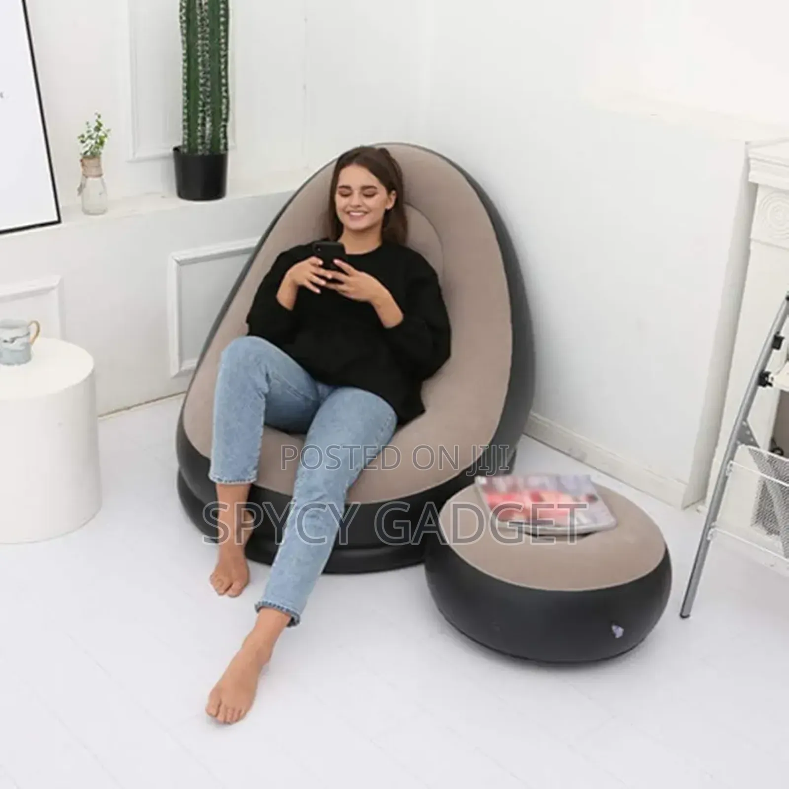 Inflatable Leisure Sofa Chair and Footstool