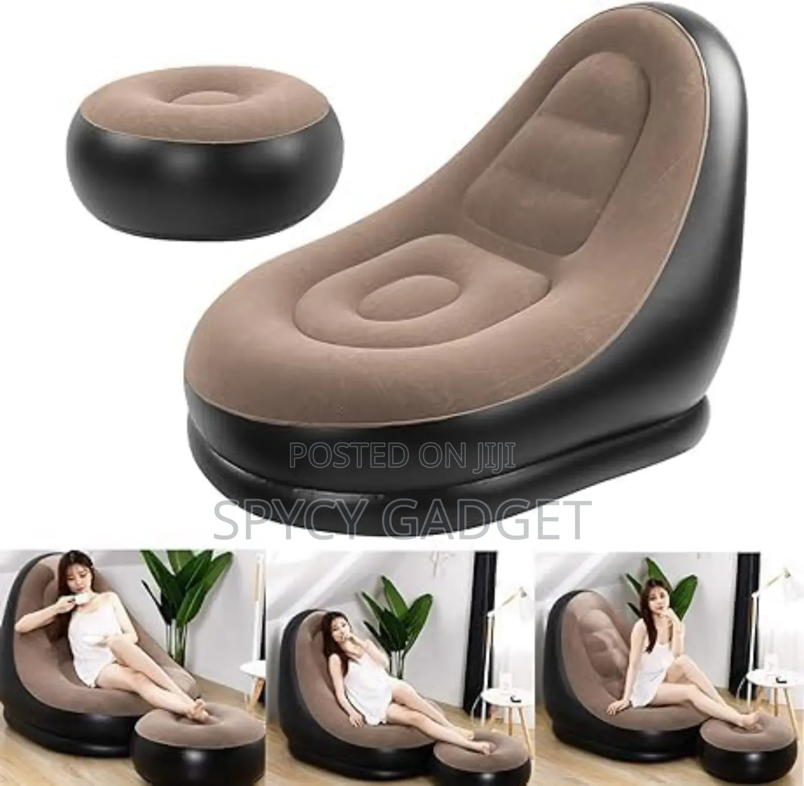 Inflatable Leisure Sofa Chair and Footstool