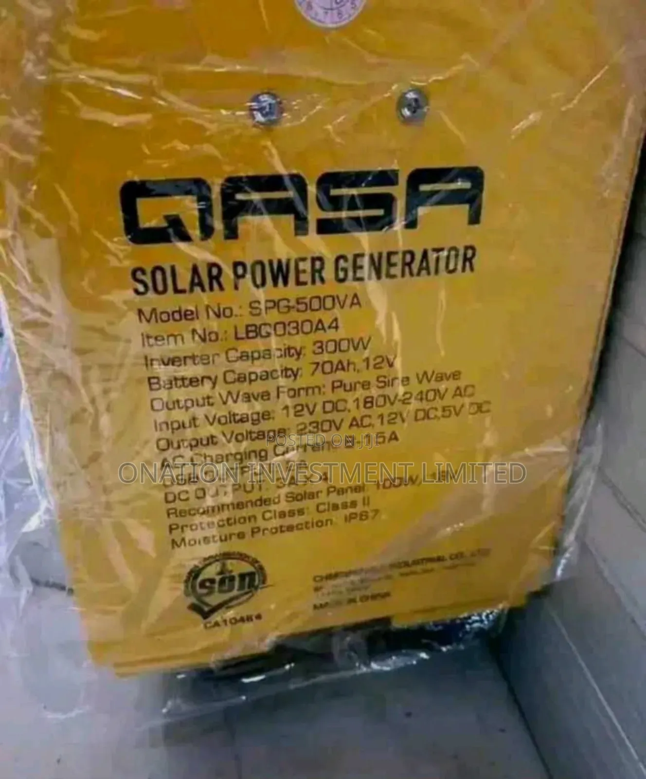 500va Qasa Solar Generator With Solar Panel