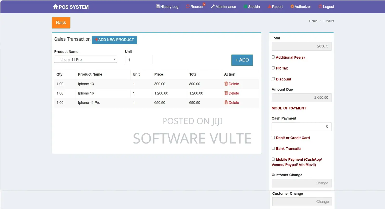 Point Of Sales And Inventory Software