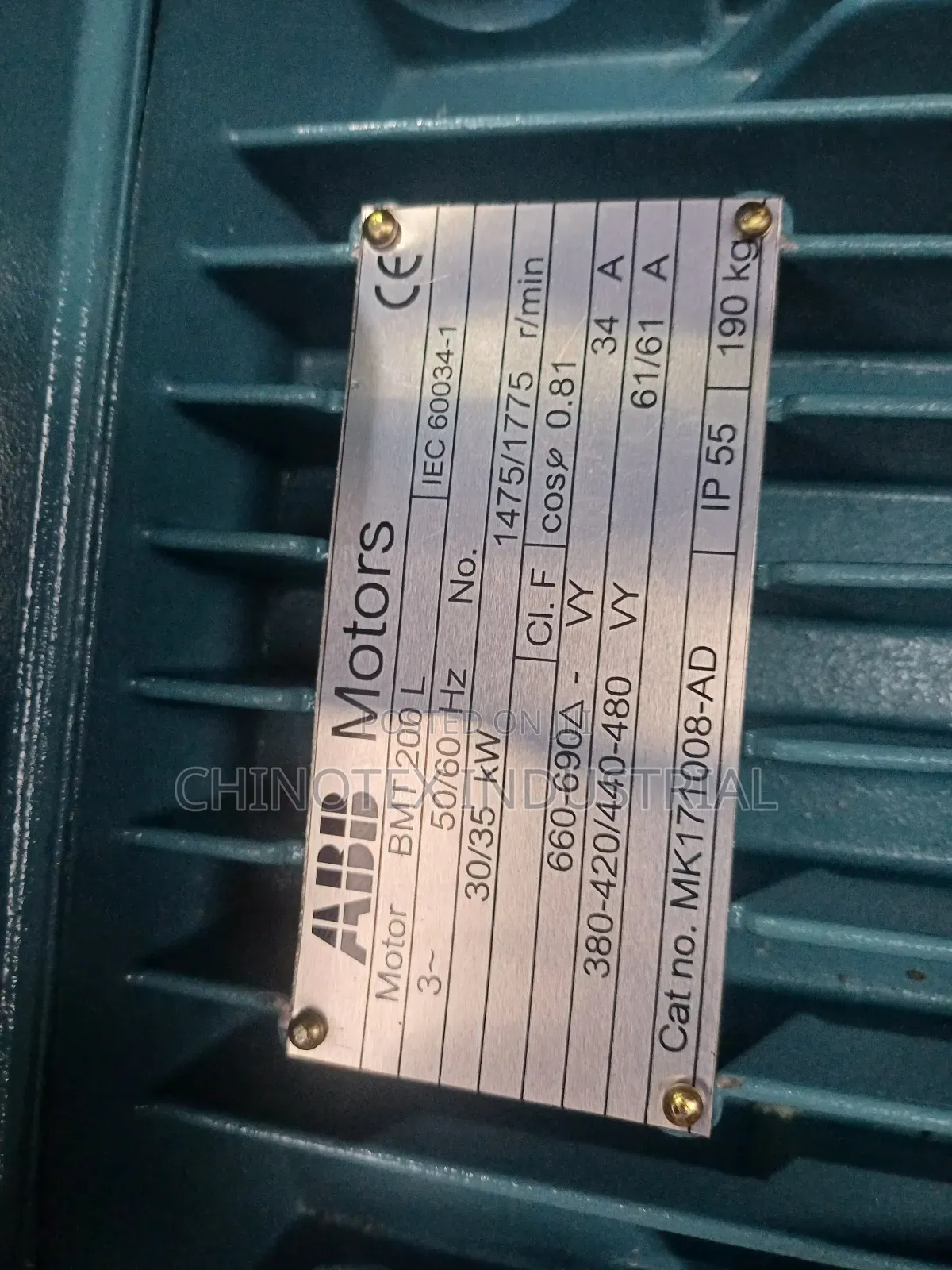 Abb Electric Motor 30kw/40hp 1475rpm 380/420v