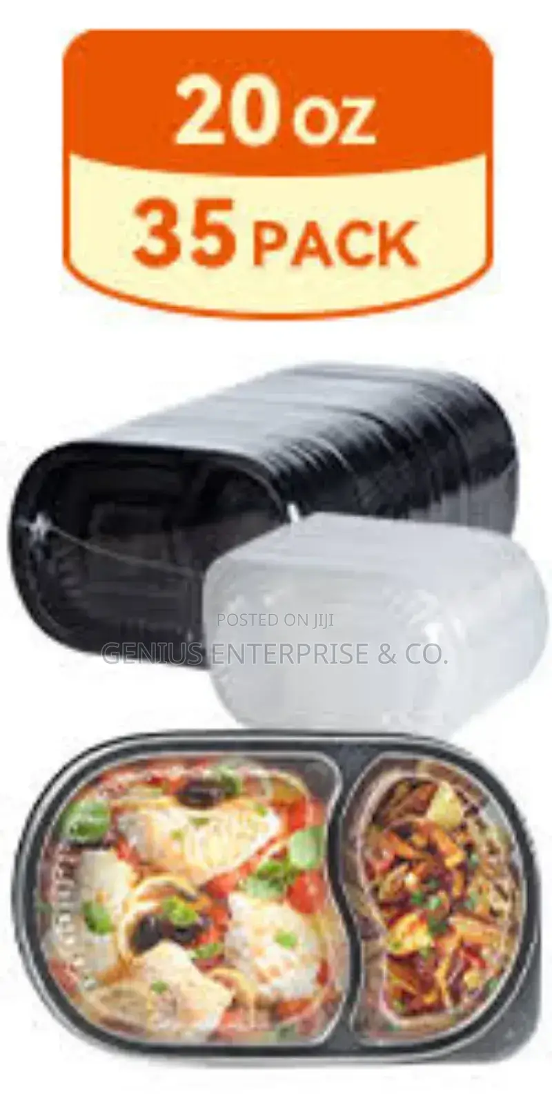 Reusable 2 Compartments Food Plate With Lid Cover 50pcs