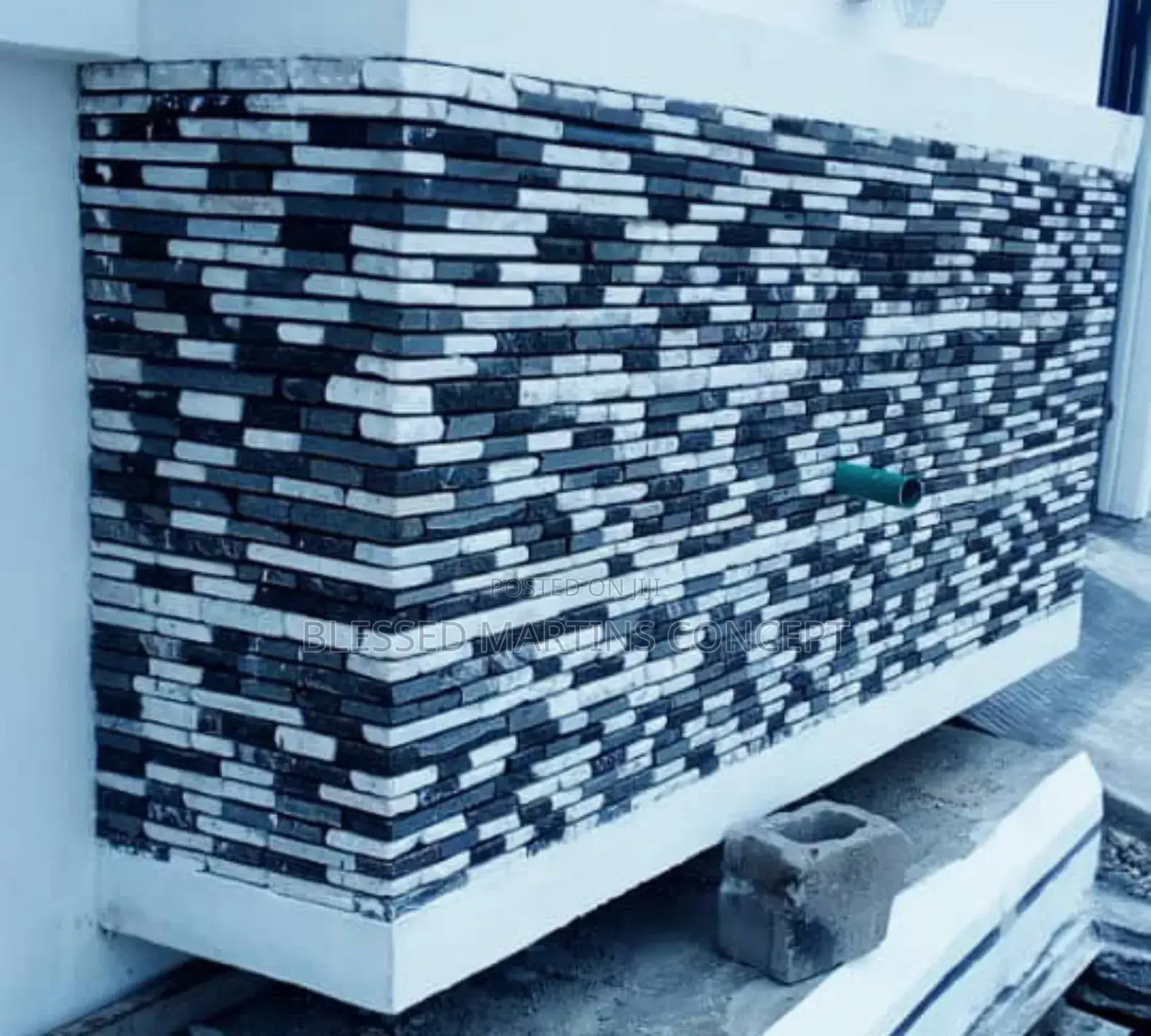 Black/White Marble Piece, Is Very Good for Pillars, Outside Wall,Fence