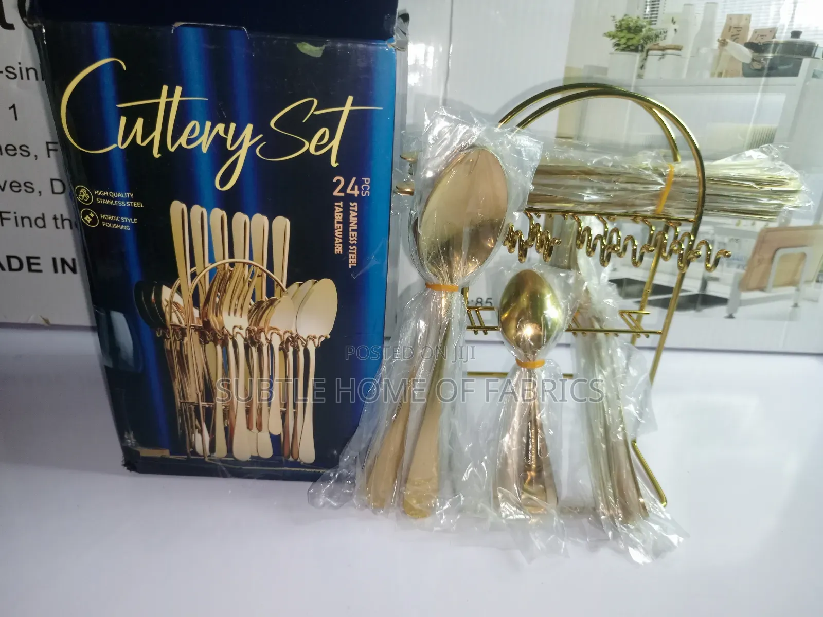 24pcs High Quality Cutlery Gold Set