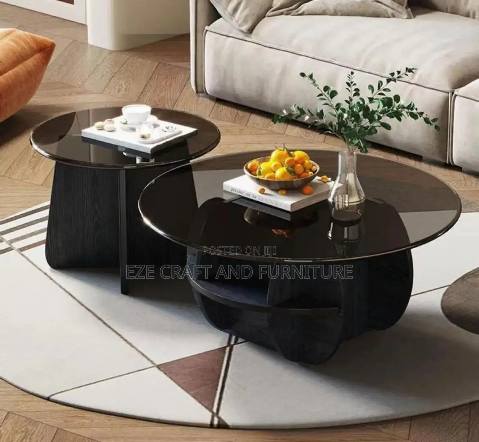 2in1 Glass Top Center Table