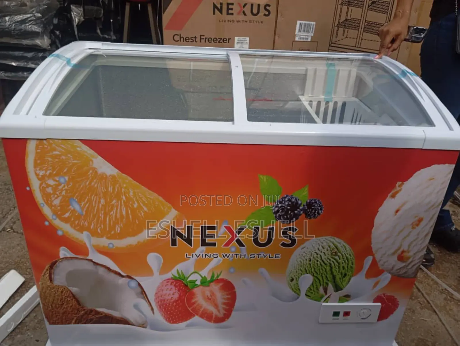 Nexus 240l Ice Cream Show Glass Chiller