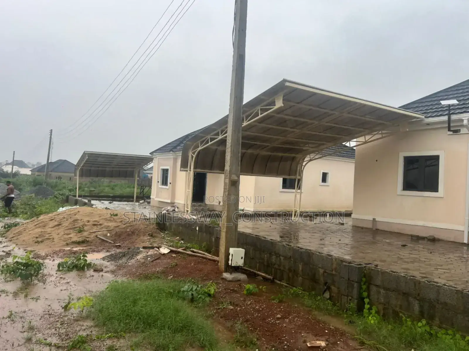 2 Cars Parking Shade With Dampalon Roofing