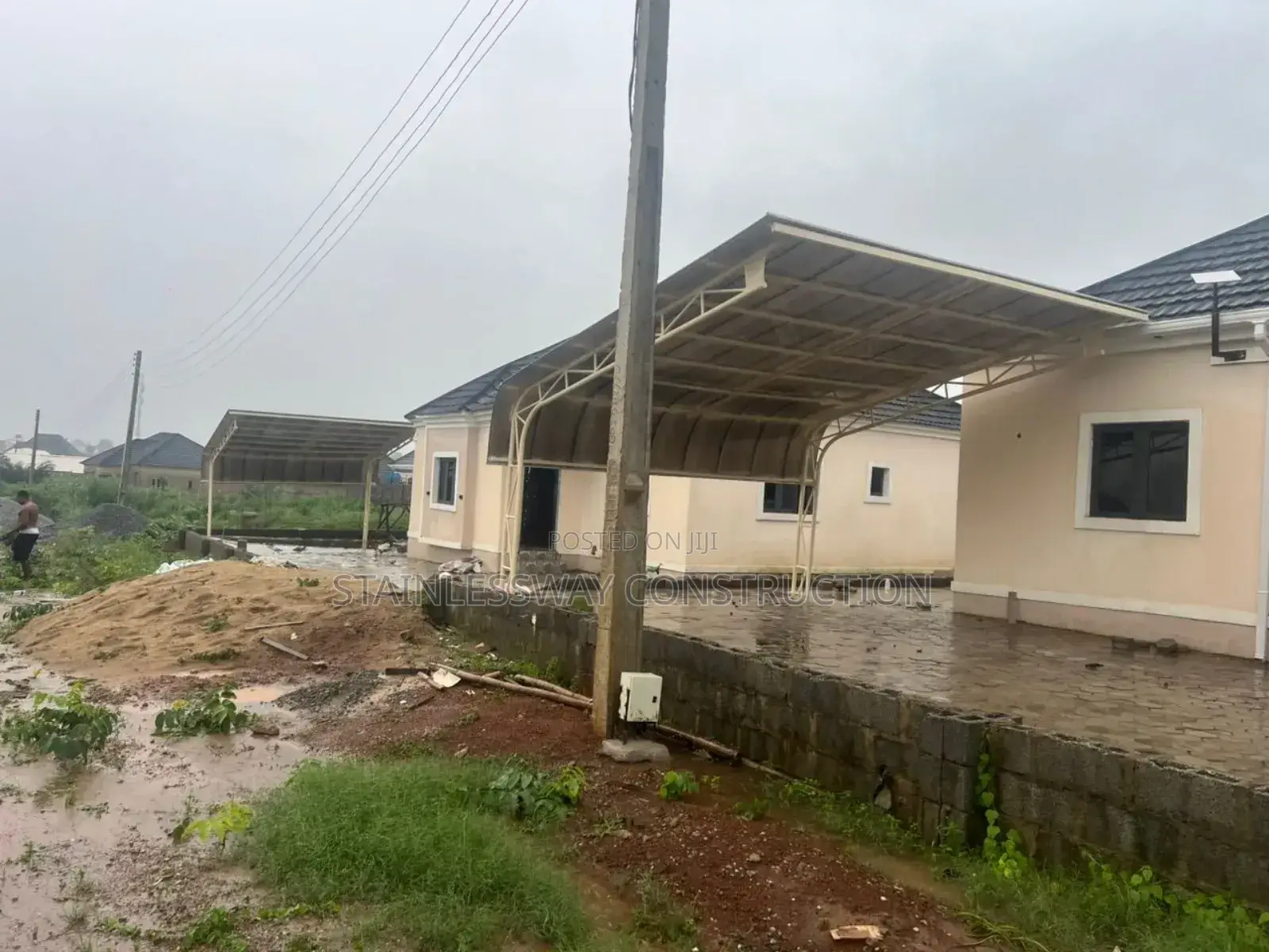 2 Cars Parking Shade With Dampalon Roofing