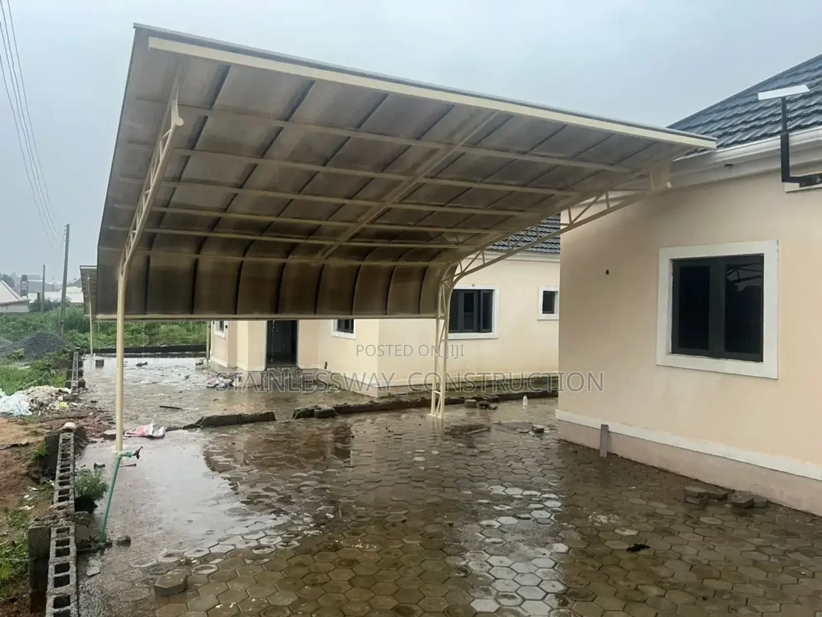 2 Cars Parking Shade With Dampalon Roofing