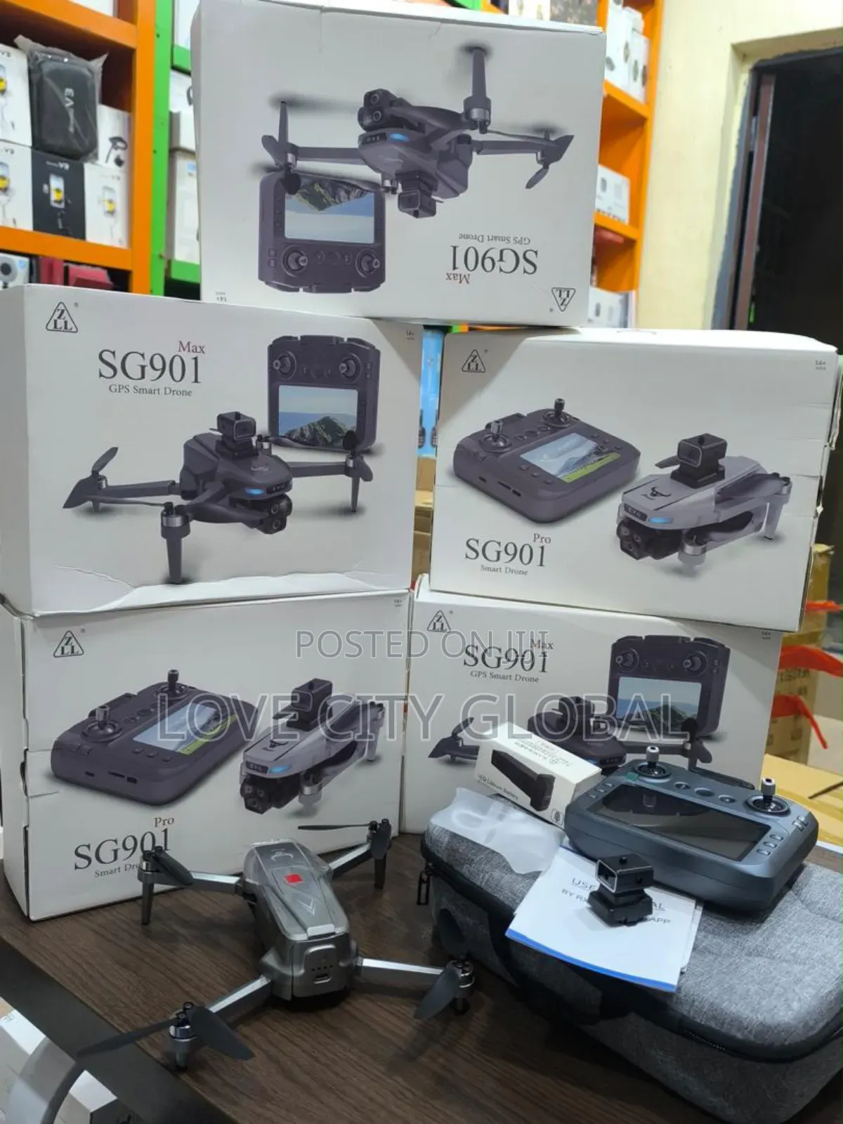 Sg901 Max Dual Lens Camera 5g Wifi Gps Drone 2 Battery