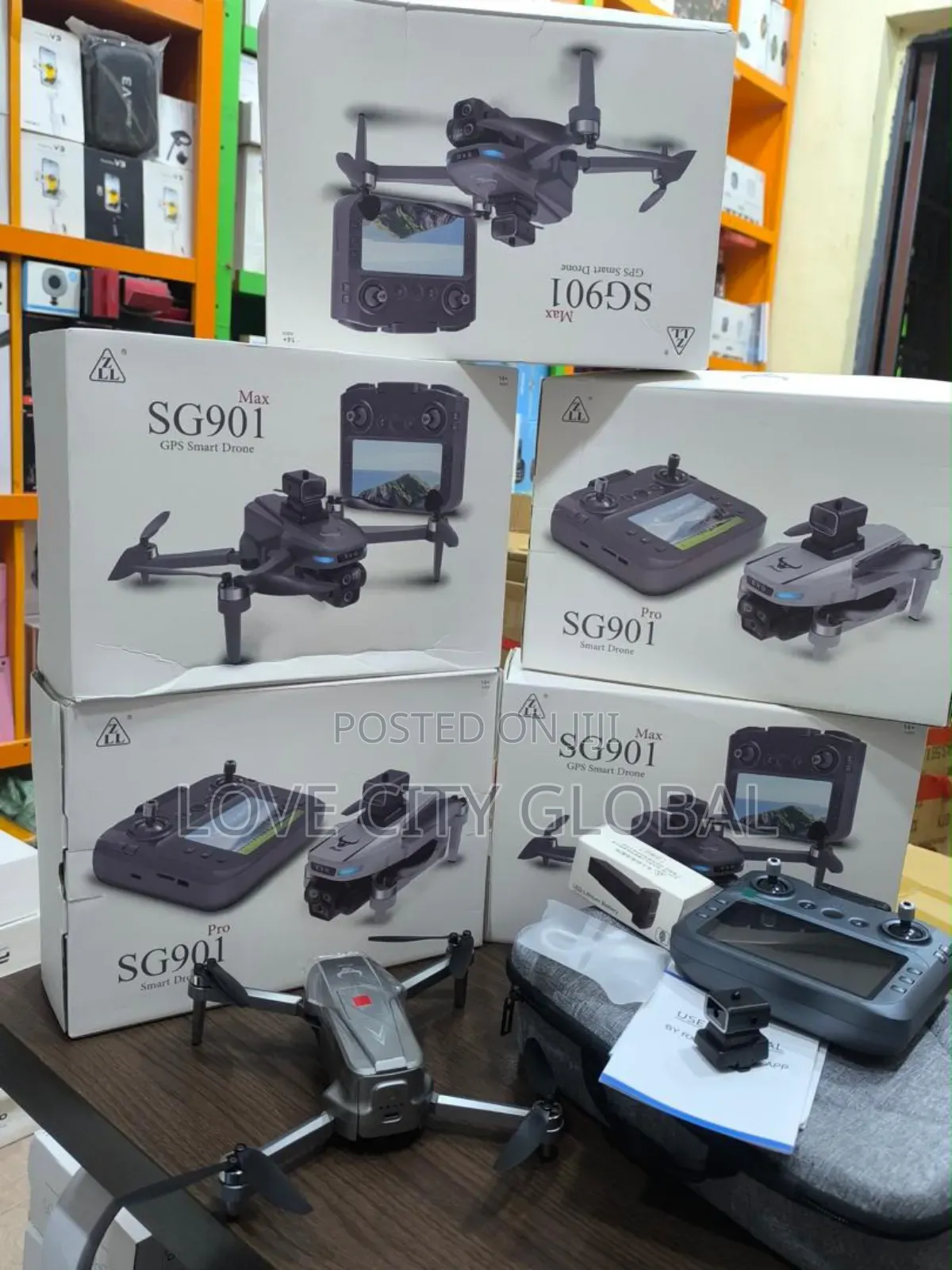 Sg901 Max Dual Lens Camera 5g Wifi Gps Drone 2 Battery