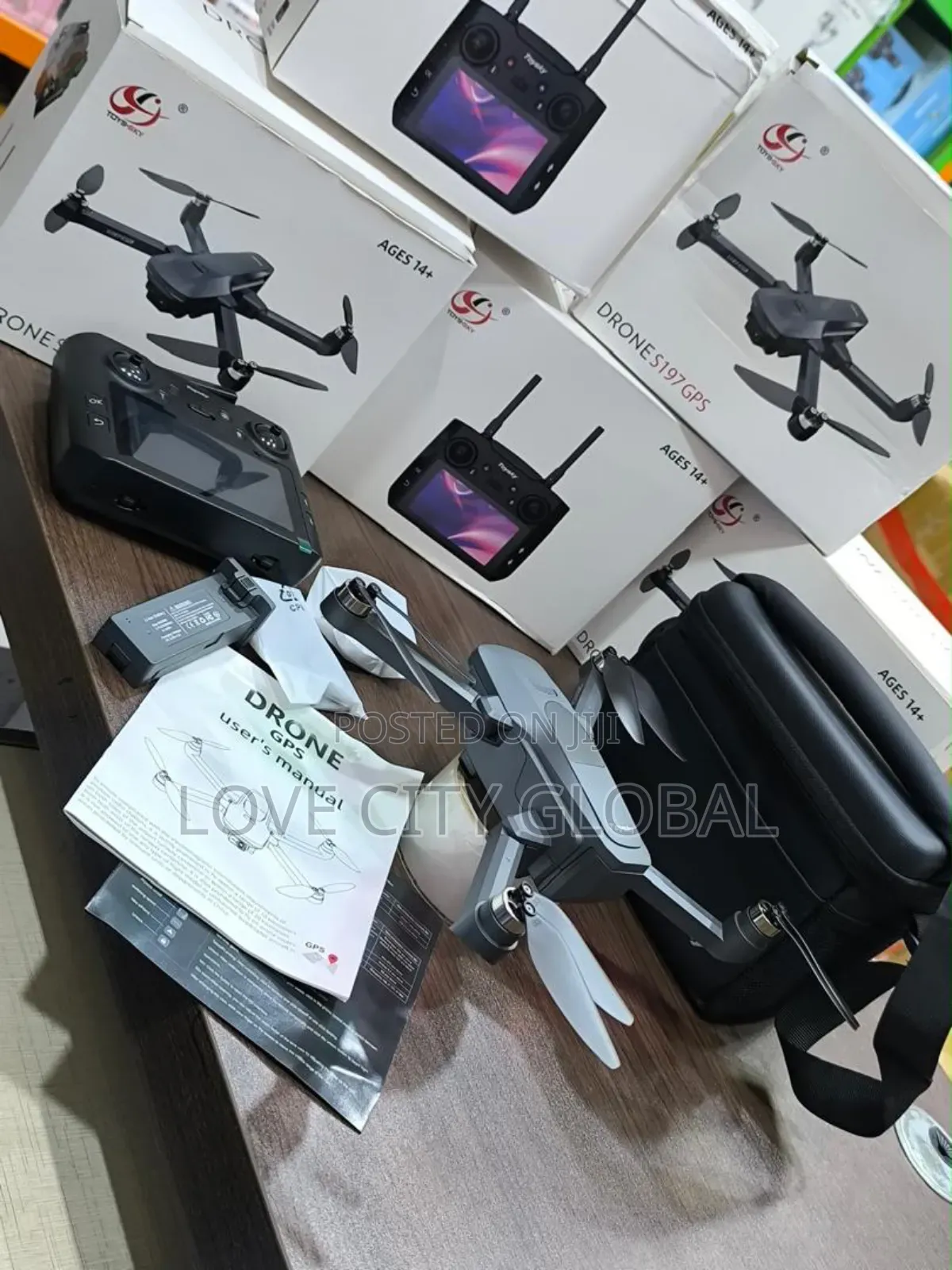 S157 Drone Screen Remote Display 5g Wifi Gps, 2 Batteries