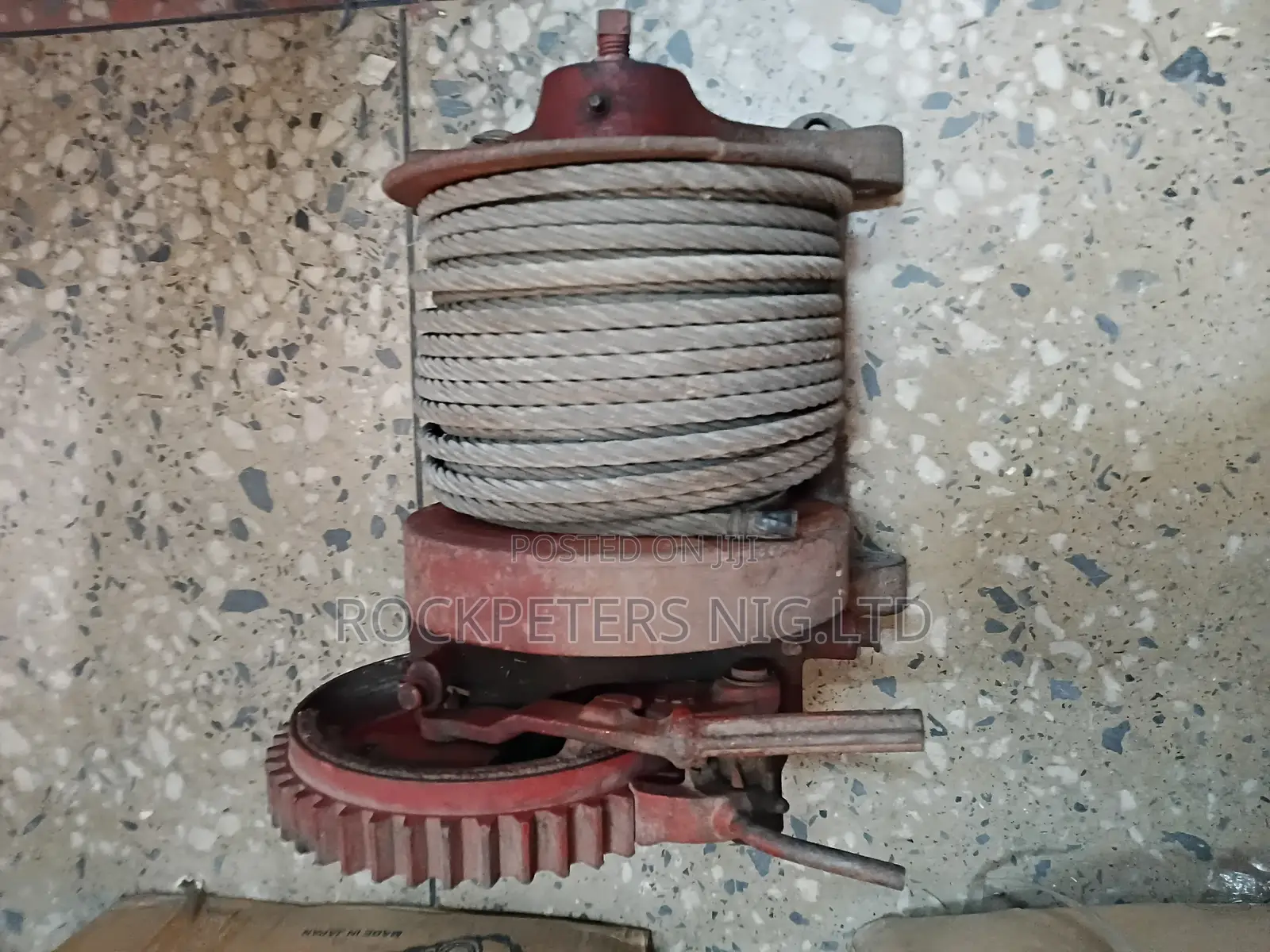 Beebe Bros Steel 2 Ton Hand Crank Winch. Heavy Duty