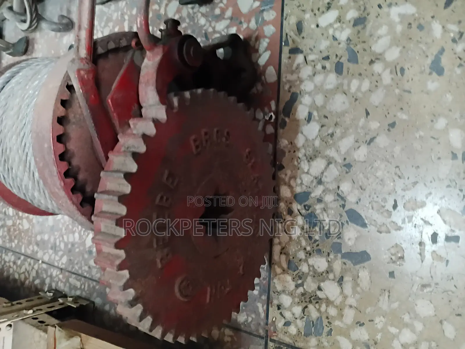Beebe Bros Steel 2 Ton Hand Crank Winch. Heavy Duty