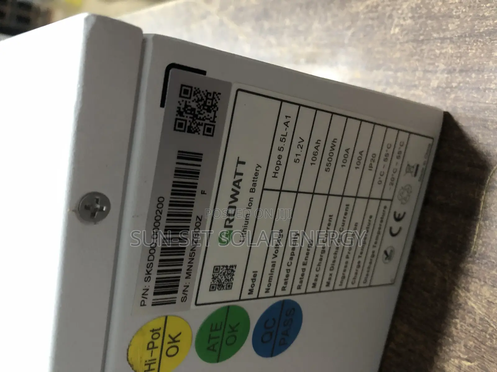 Growatt 5kwh 100a 51.2v With 7yrs Warranty
