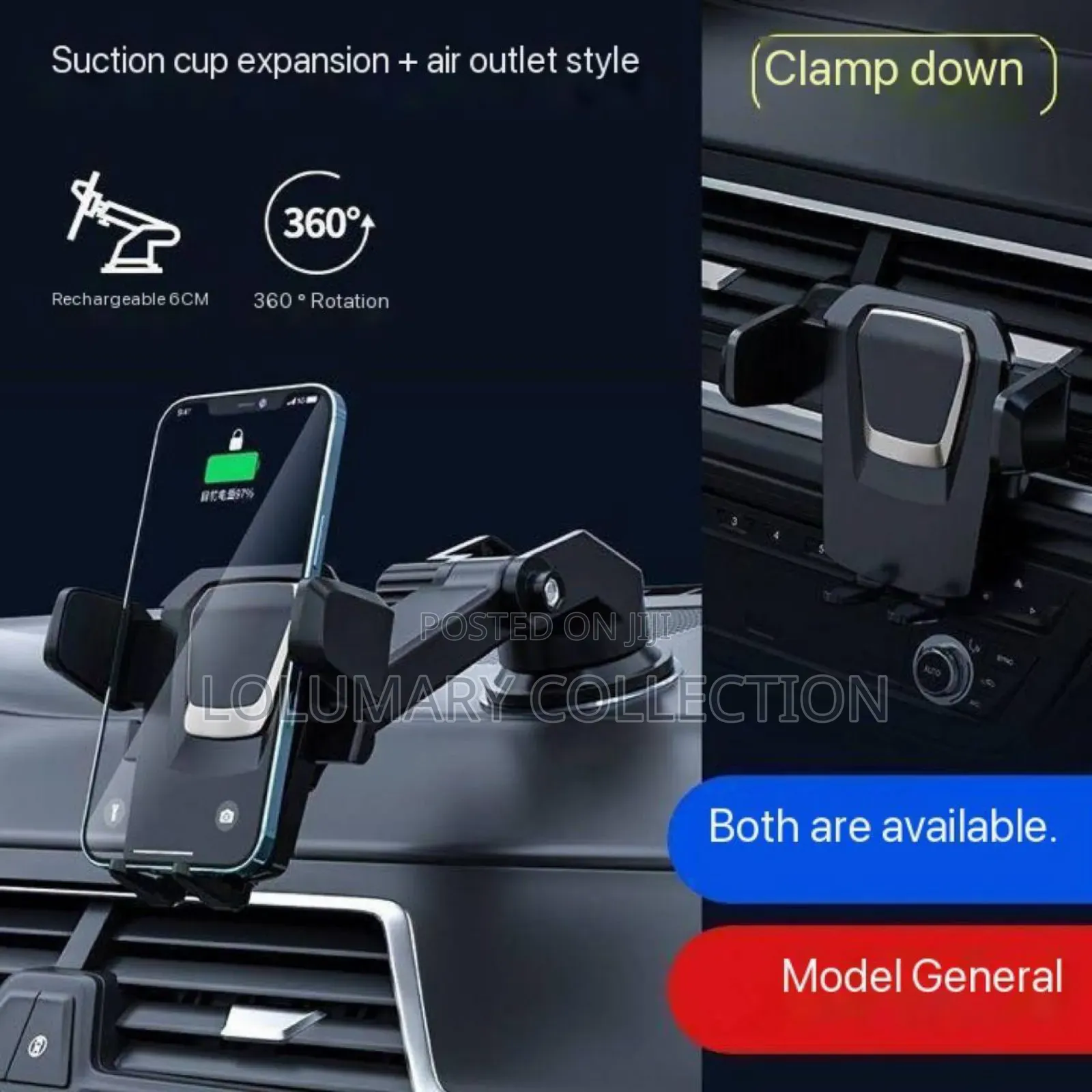 Adjustable Car Dash Suction Phone Mount – Universal Fit
