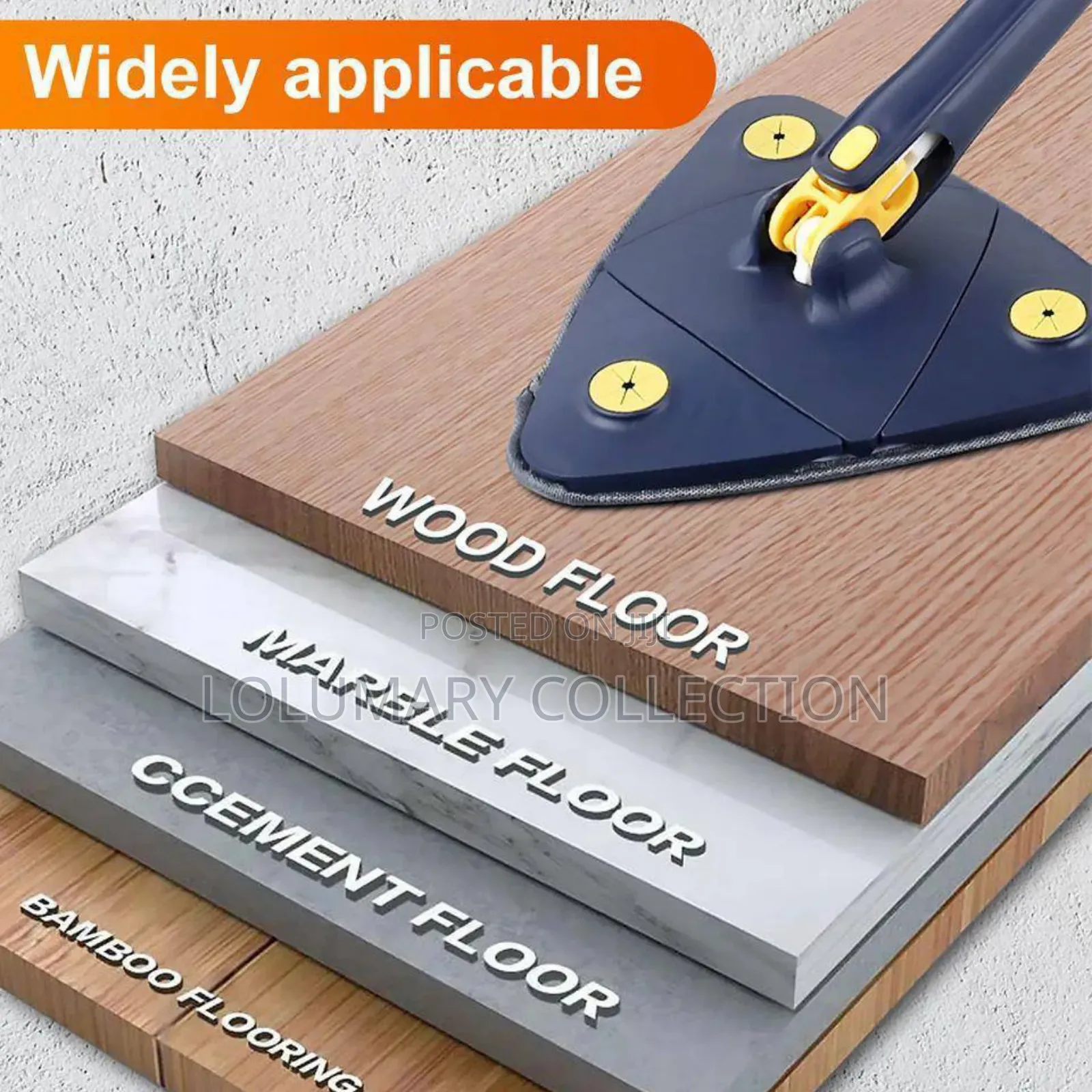 Telescopic Triangle 360° Rotating Mop –Long Handle Mop