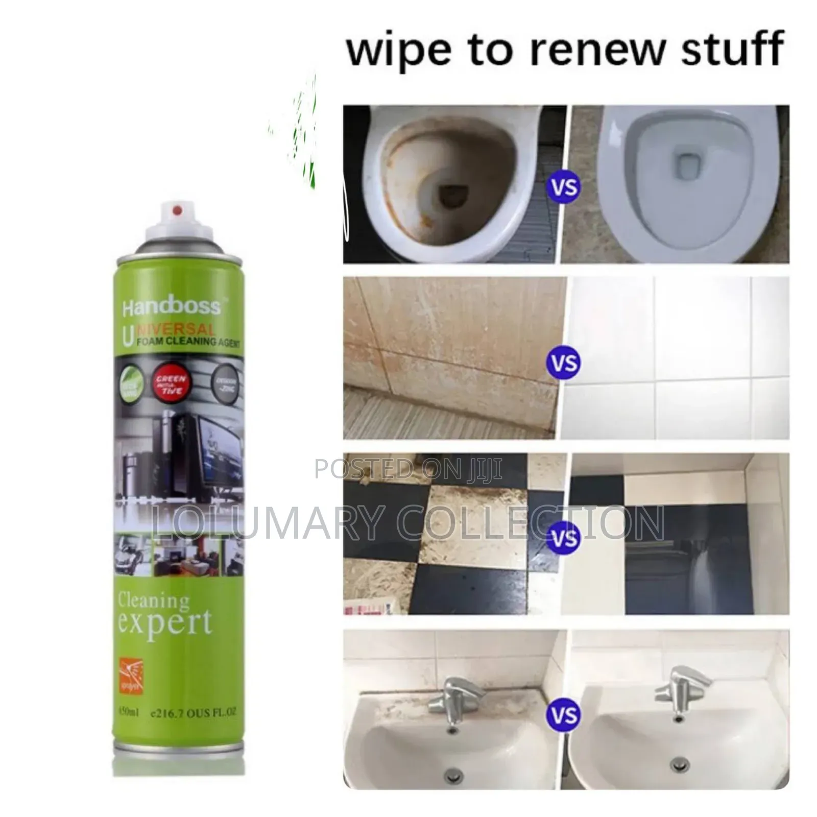 650ml Powerful Foam Cleaner – Removes Stains Dirt Easily