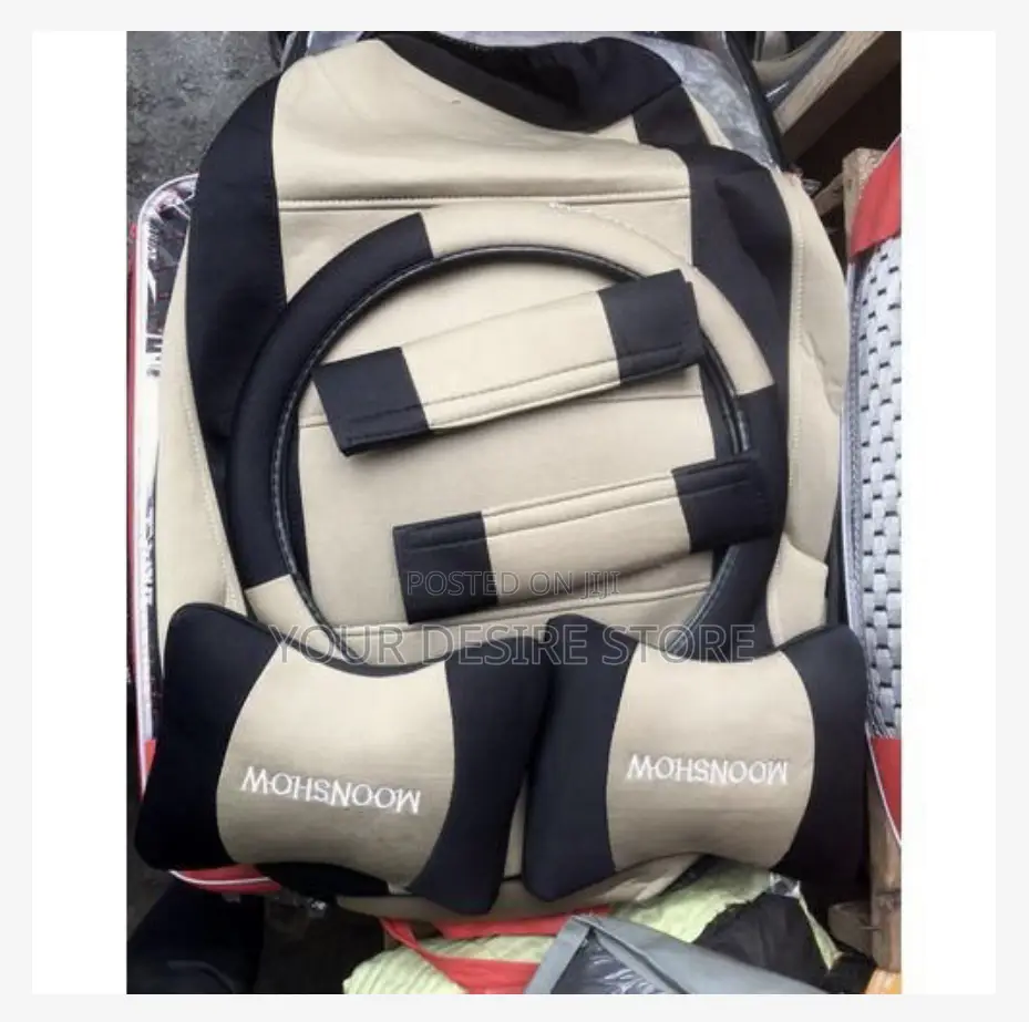 Car Seat Cover Fabric for All Saloon Cars Cream/Black