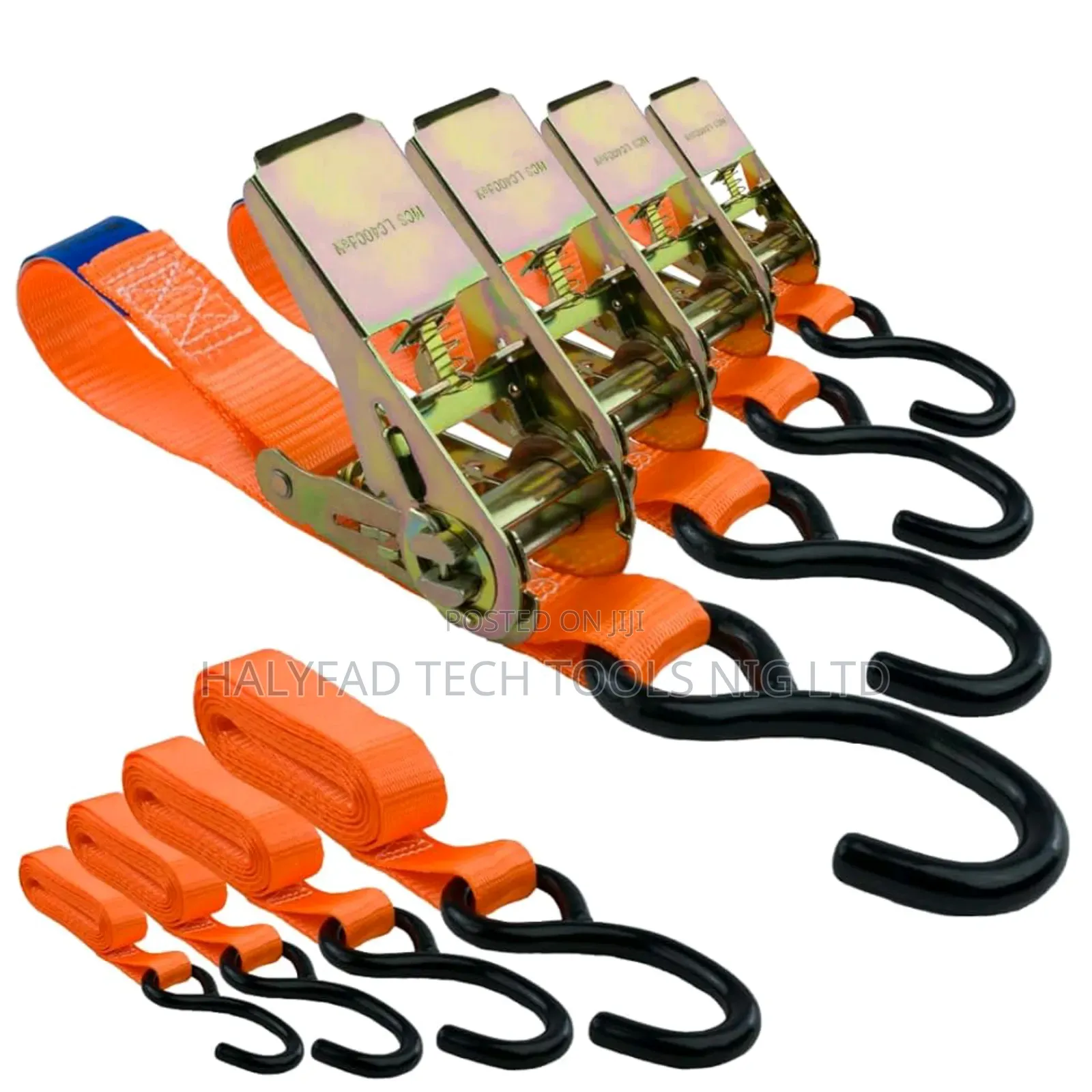 4 PCS 1" X 15ft Heavy Duty Ratchet Tie Down Strap 1200lbs