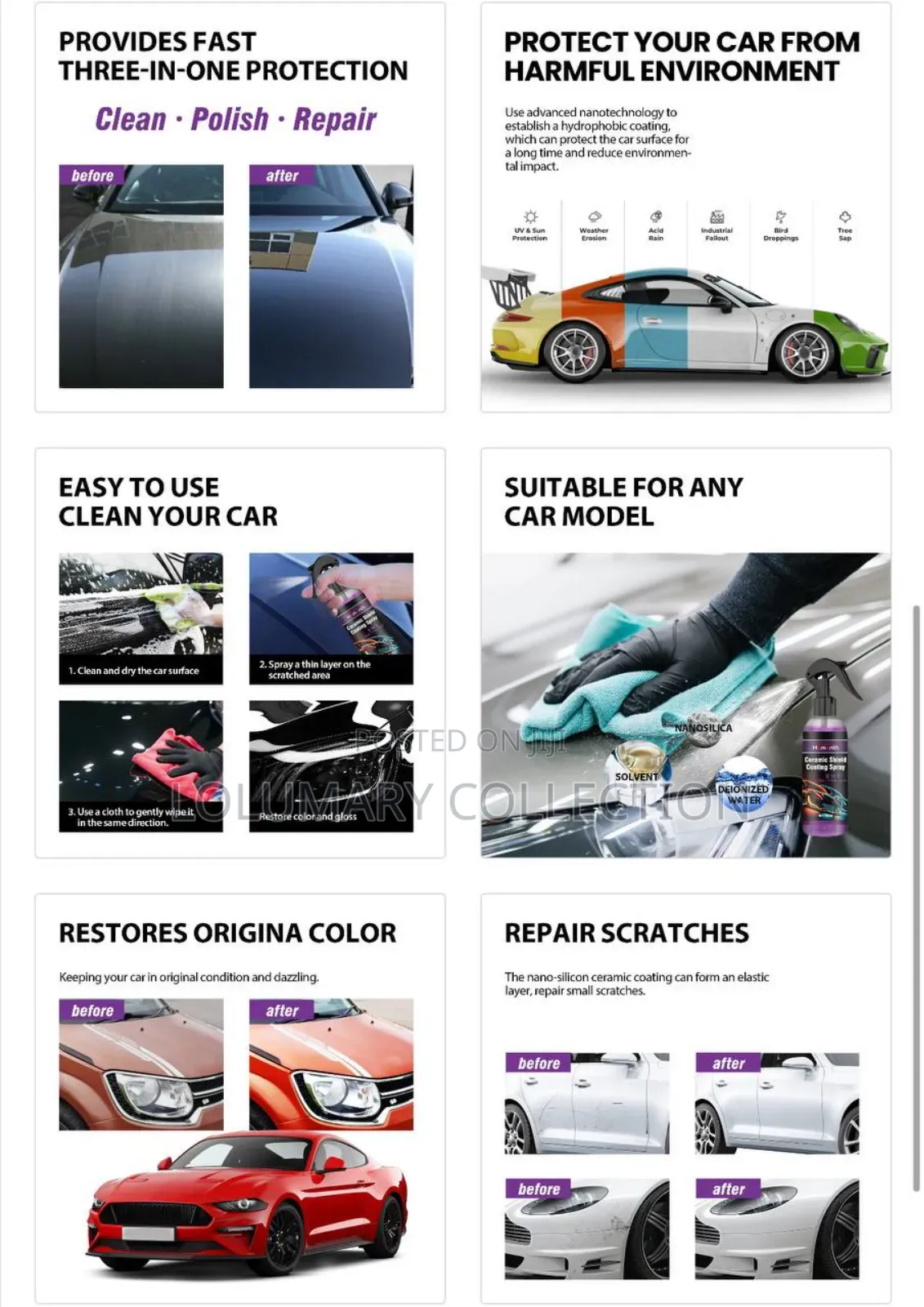 Car Ceramic Shield Spray – Clean, Polish Protect