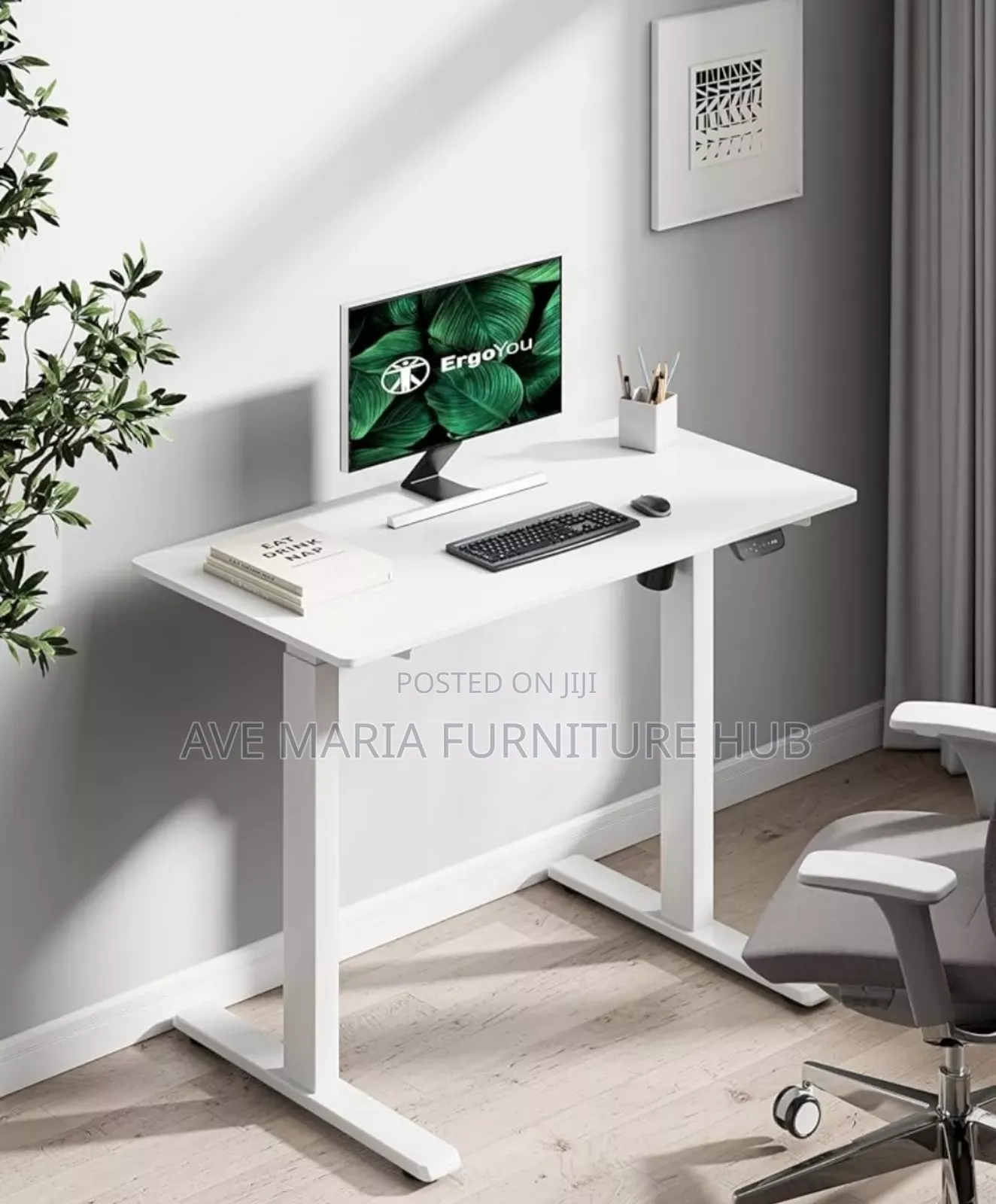 Electric Sit-Stand Computer Desk.
