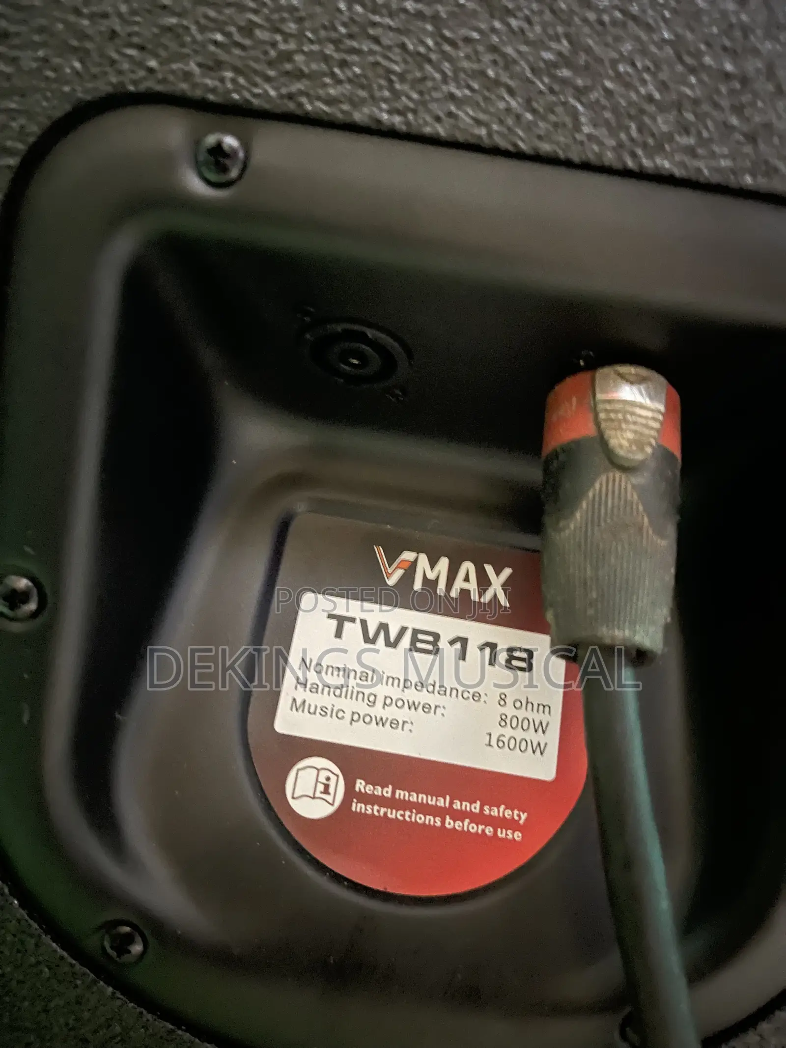 Vmax Twb118 Single 18 Inches Heavy Duty Sub Woofer Speaker