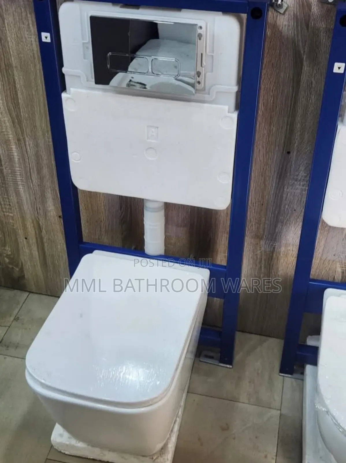 Square Shape White Color Wall Hung Wc