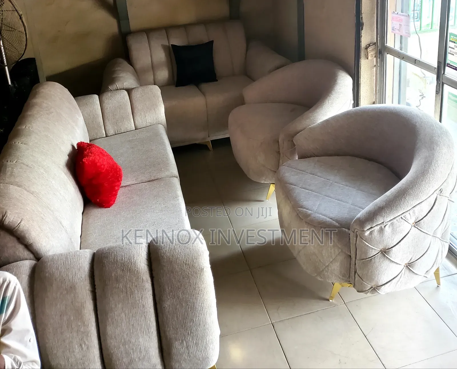 Super Soft Fabric 7 Set of Chair 