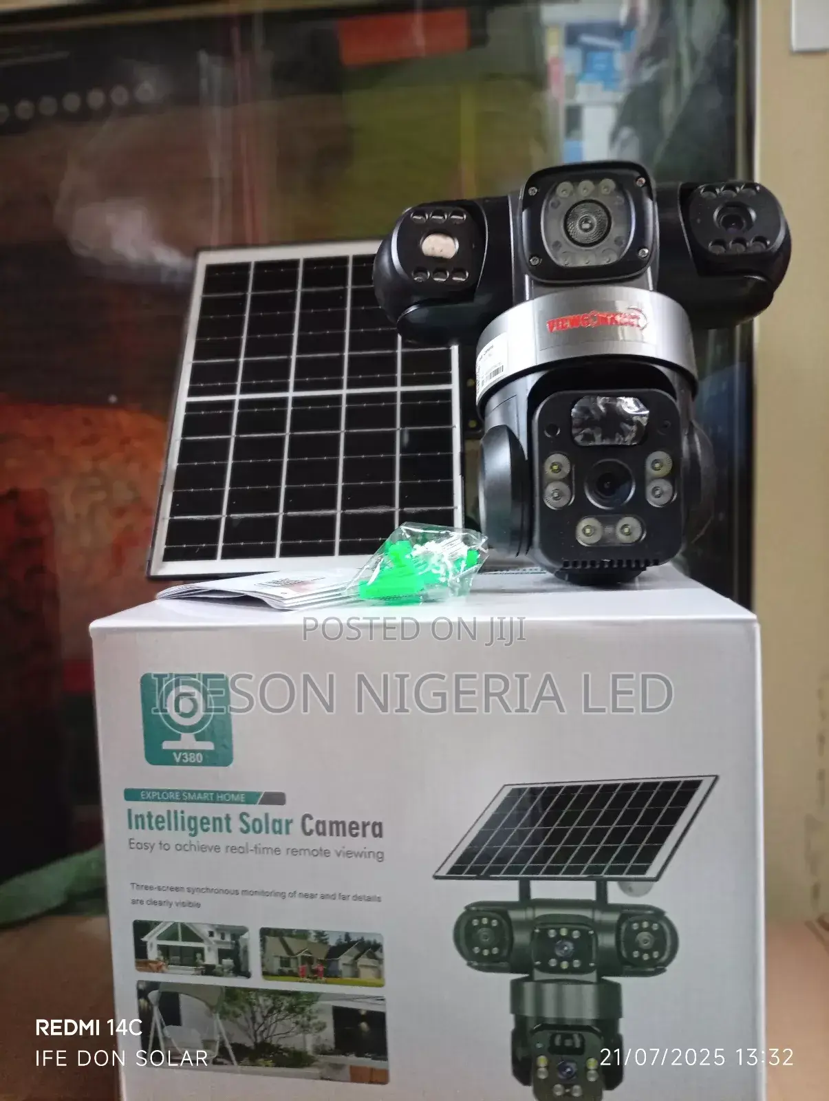 Solar Camera 3lens 3view Security Camera It Uses Sim Card