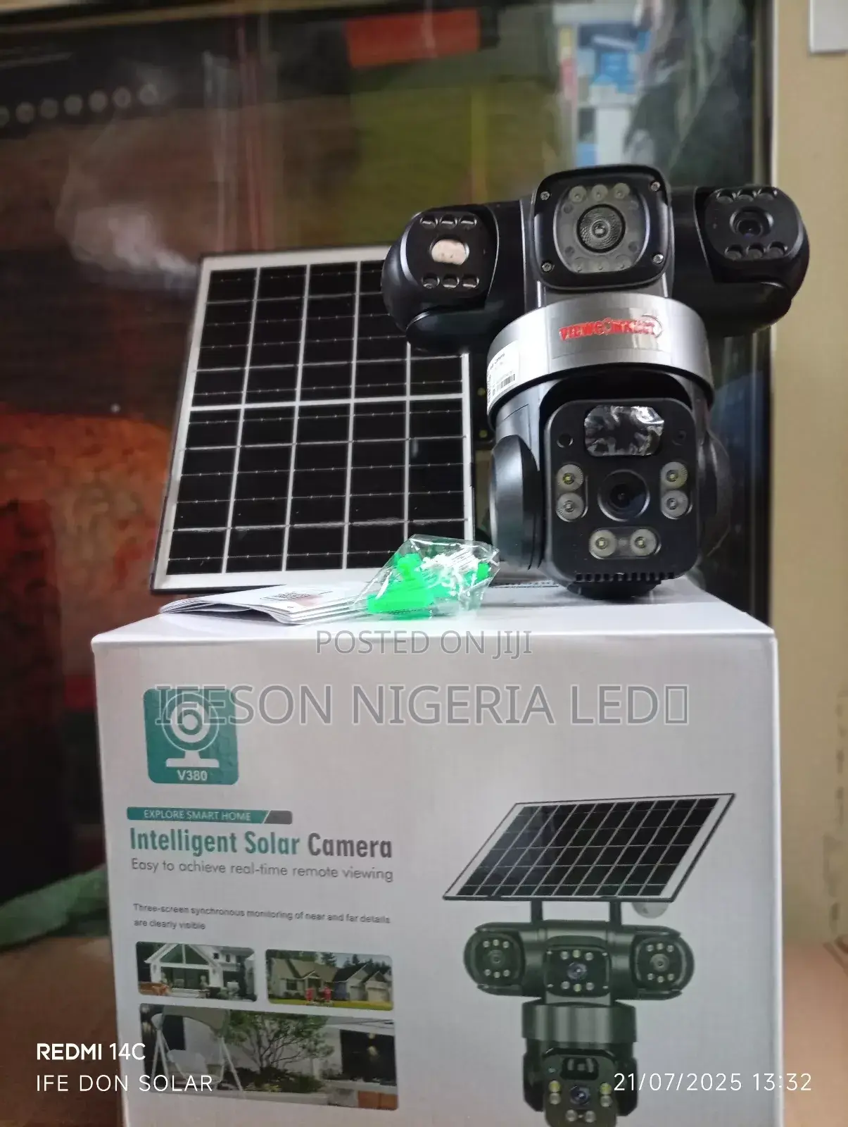 Solar Camera 3lens 3view Security Camera It Uses Sim Card