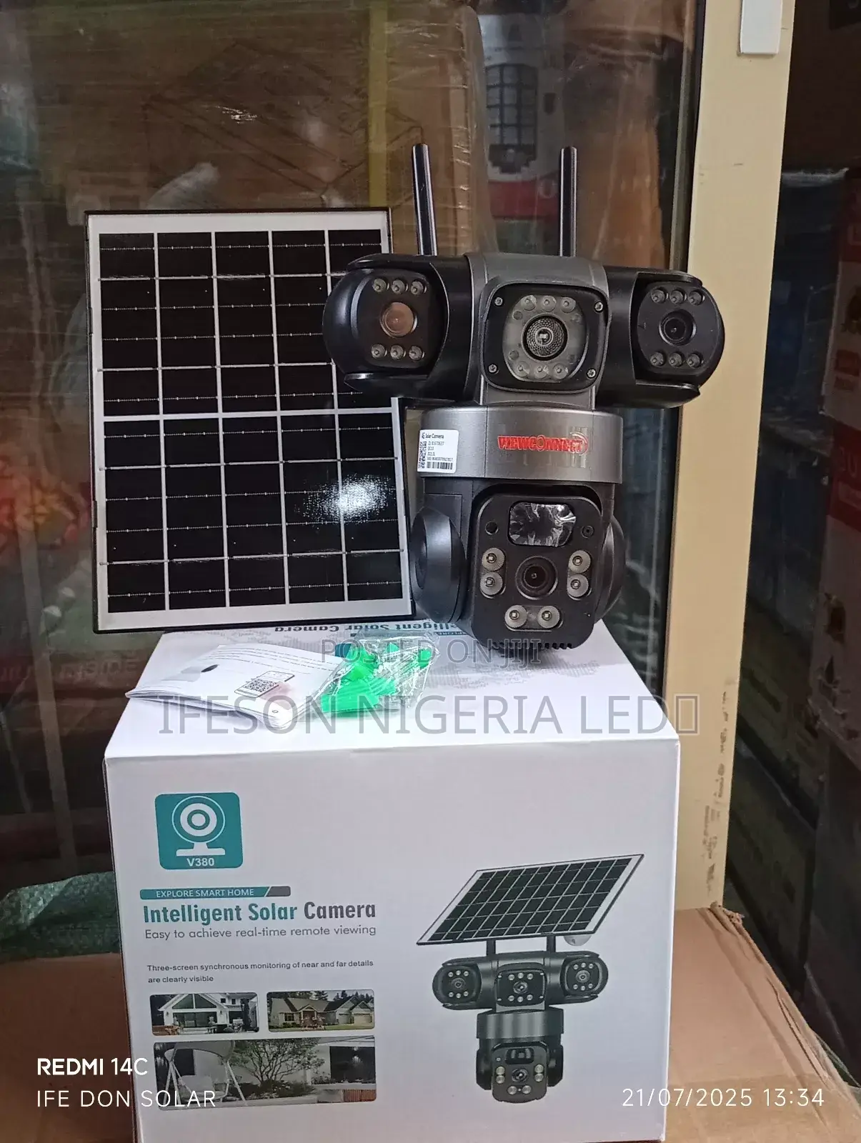 Solar Camera 3lens 3view Security Camera It Uses Sim Card