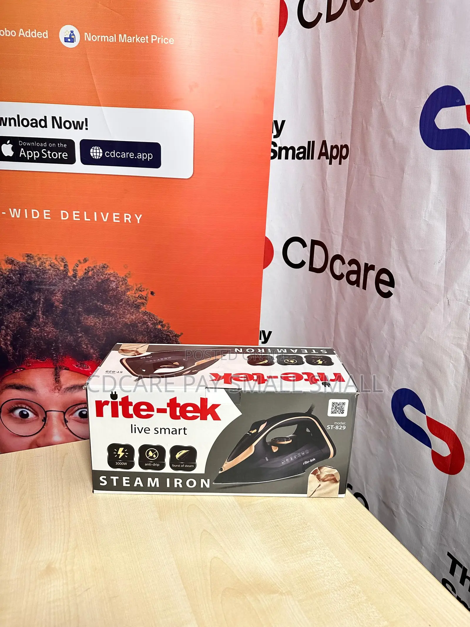 Pay Small Small Rite-tek Steam Iron On Cdcare.App