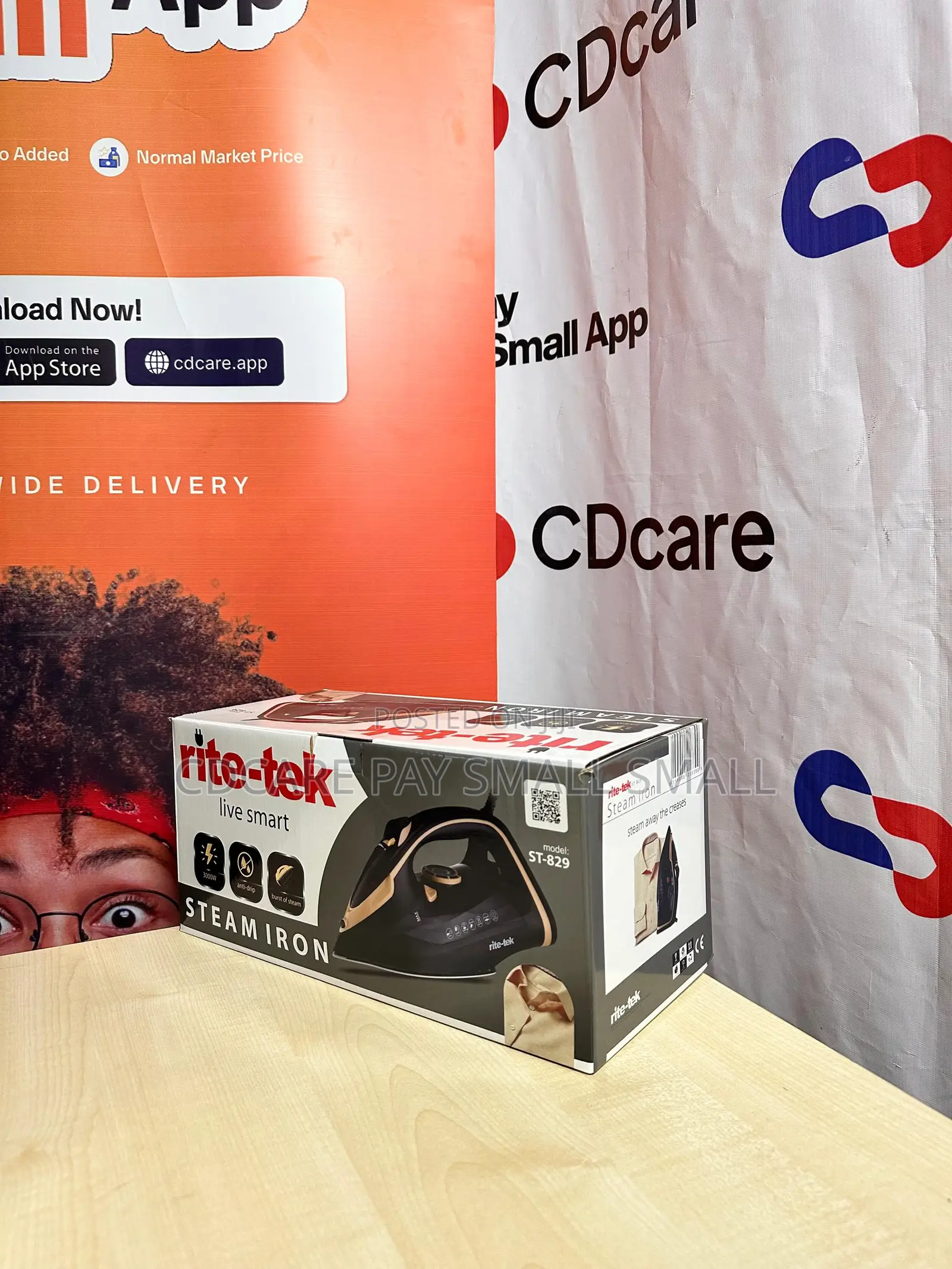 Pay Small Small Rite-tek Steam Iron On Cdcare.App