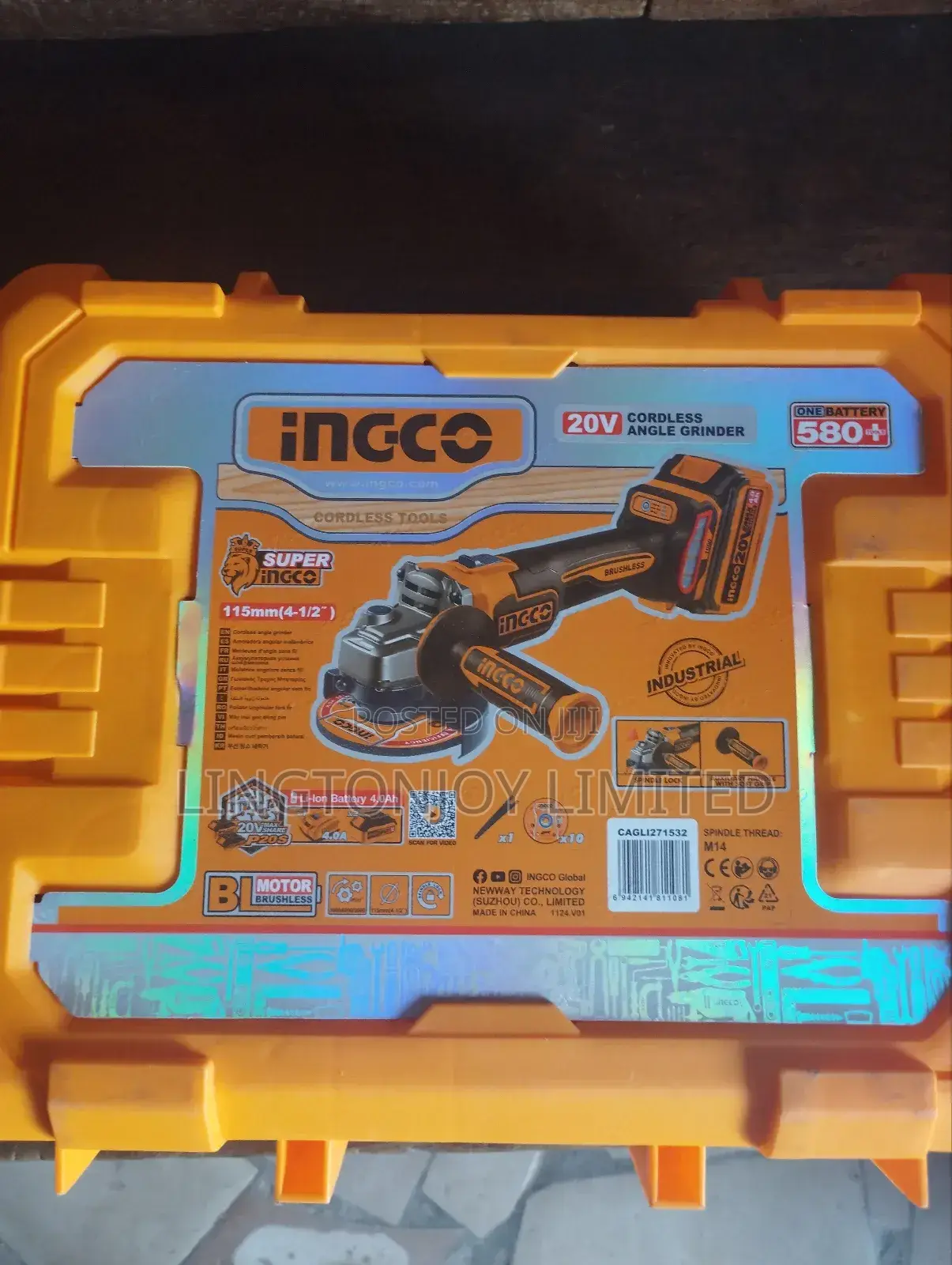 Cordless Angle Grinder, Ingco