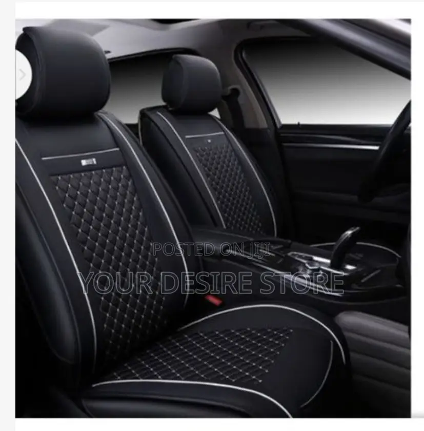 Five (5) Seater Car Seat Cover-Black Whiteline